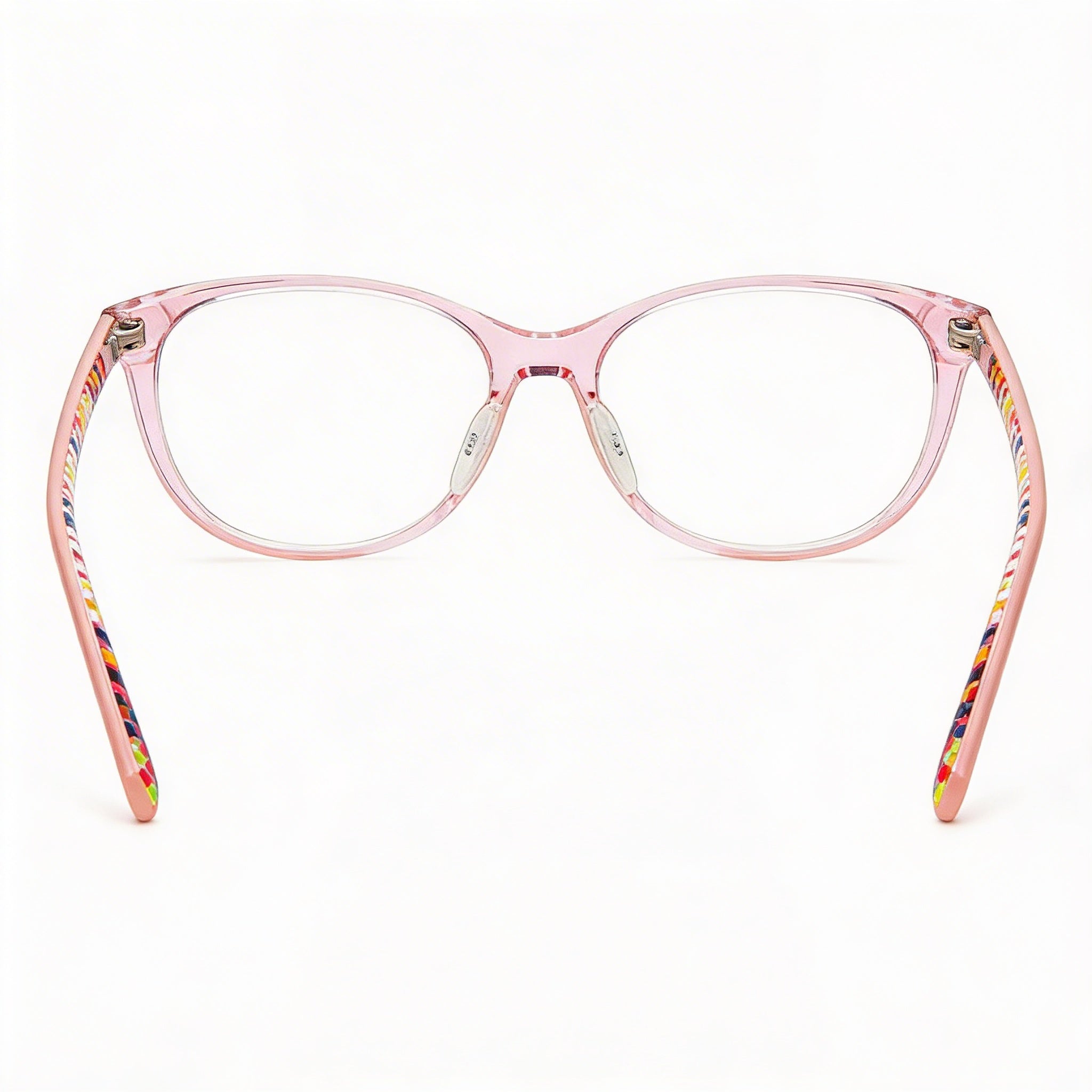Missoni Graphic Zig Zag Collection Trendy Feminine Women's Pink Acetate Full-Rim Optical Frames 52mm, Photo 3