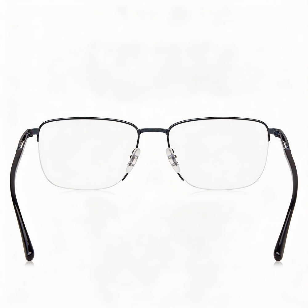 Gafas Porsche modernas de titanio para hombre, no polarizadas, en gris azulado de 56 mm