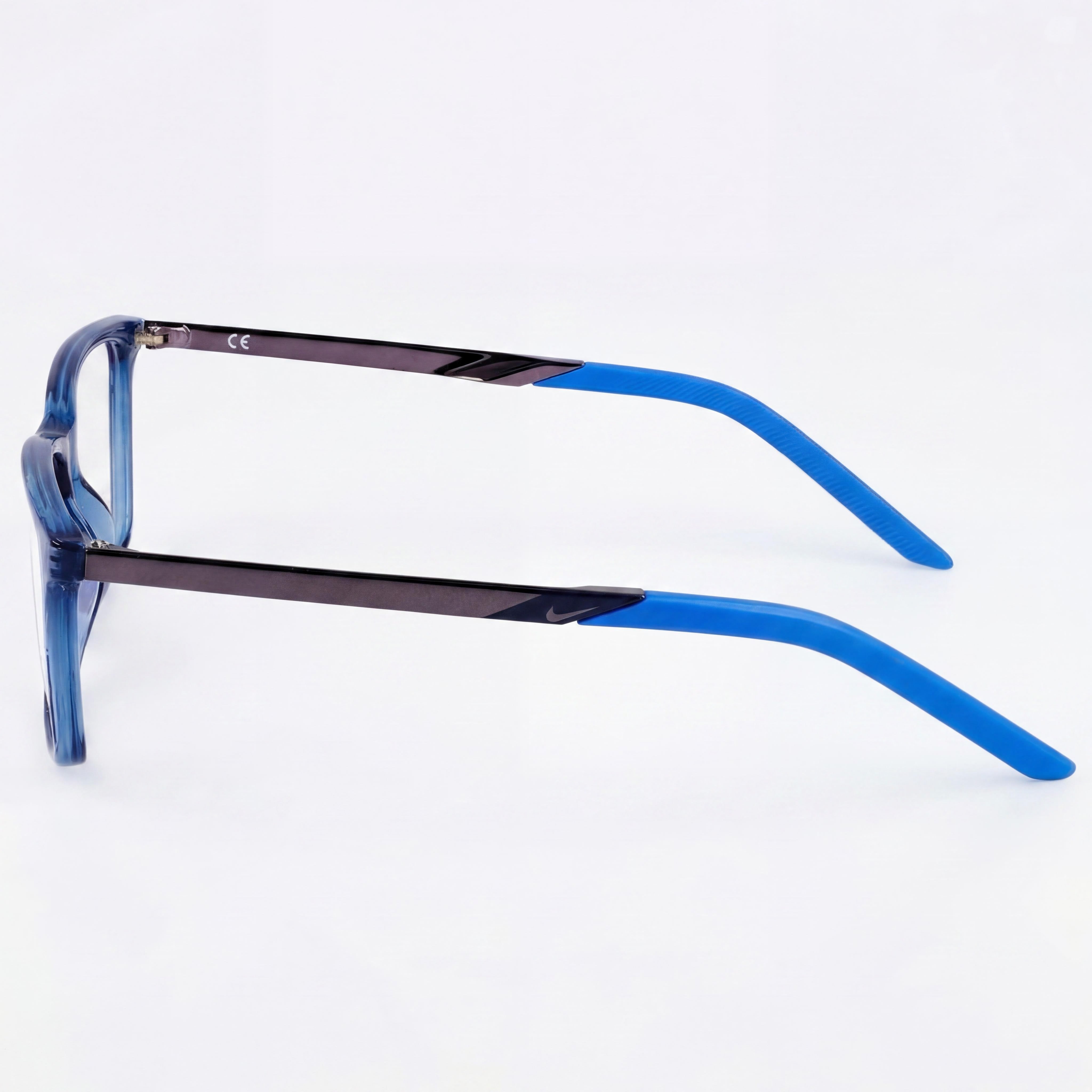 Nike 7258 Unisex Casual Prescription-Ready Plastic Frame Rectangle Eyeglasses Mystical Navy Blue 54mm, Photo 2