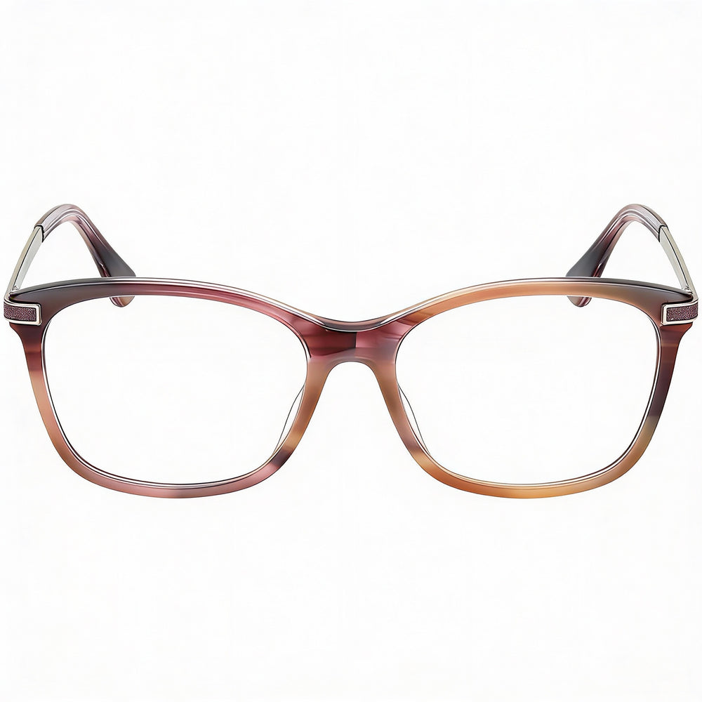 Gafas de sol modernas JIMMY CHOO para mujer con montura de acetato rosa a rayas y lentes no polarizadas, 52 mm