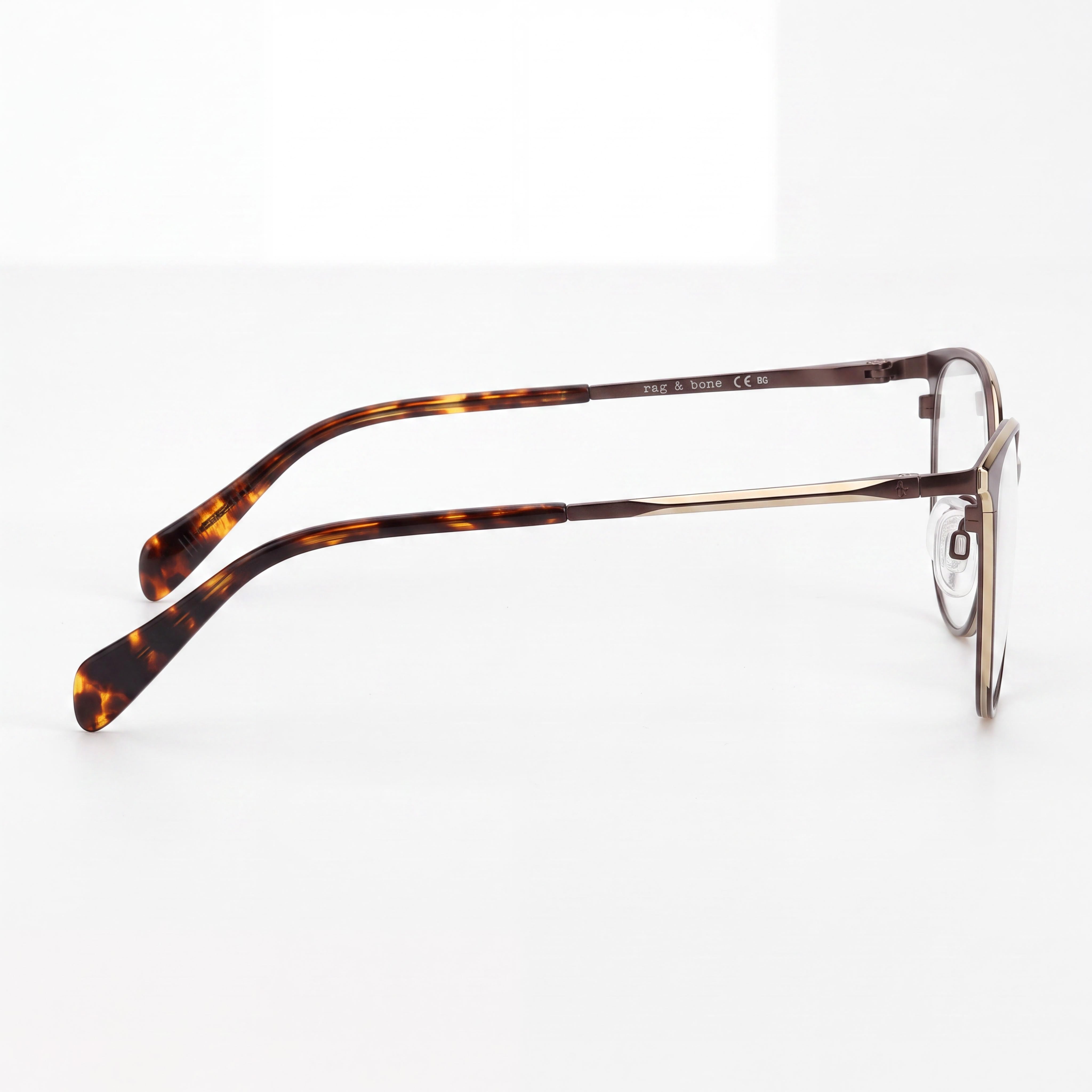 rag & bone RNB3032 Women's Gold Brown Stainless Steel Frame with Polycarbonate Lenses 54mm, Photo 3