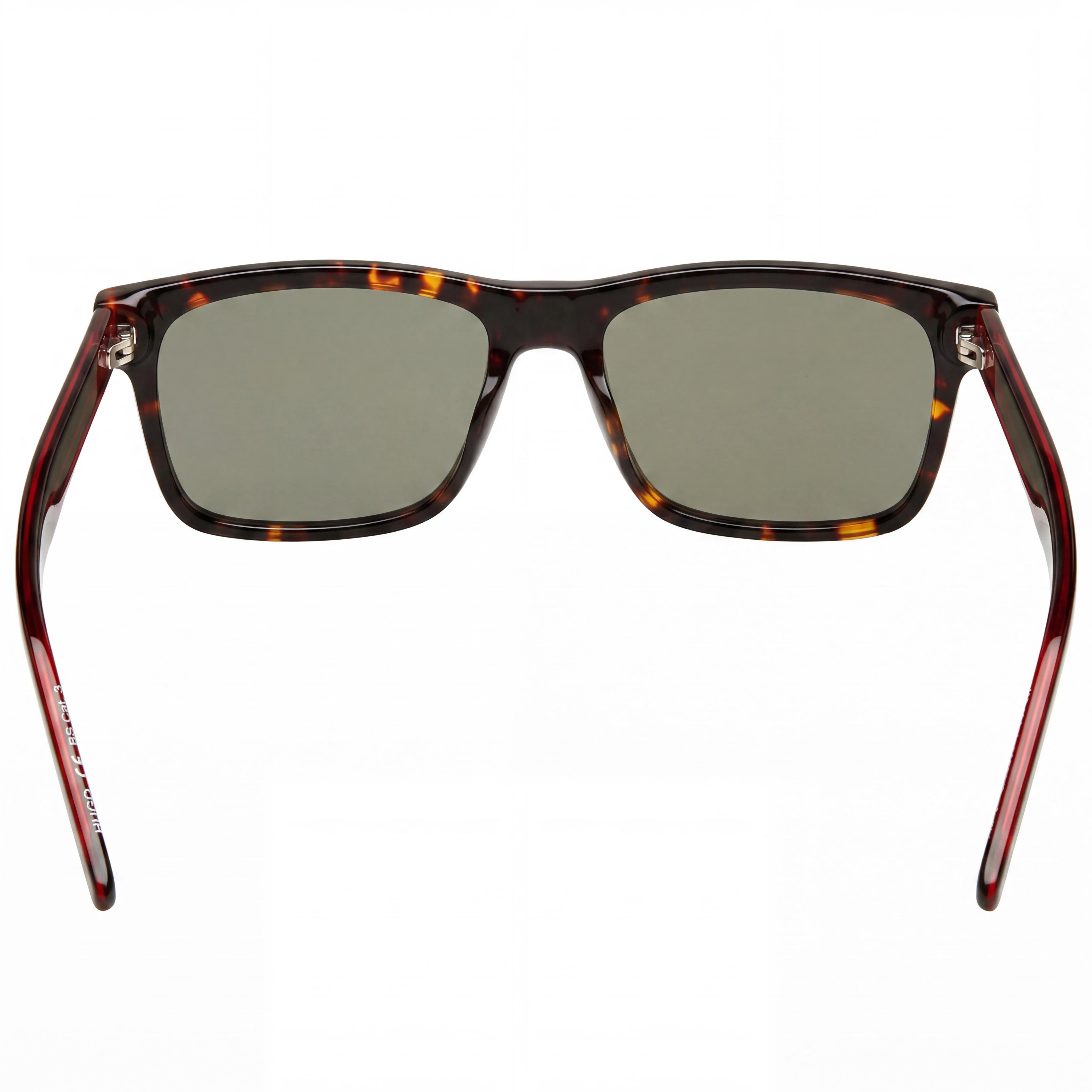 Gafas de sol HUGO modernas de acetato para mujer no polarizadas con montura y lentes rojas Habana de 56 mm, Photo 3