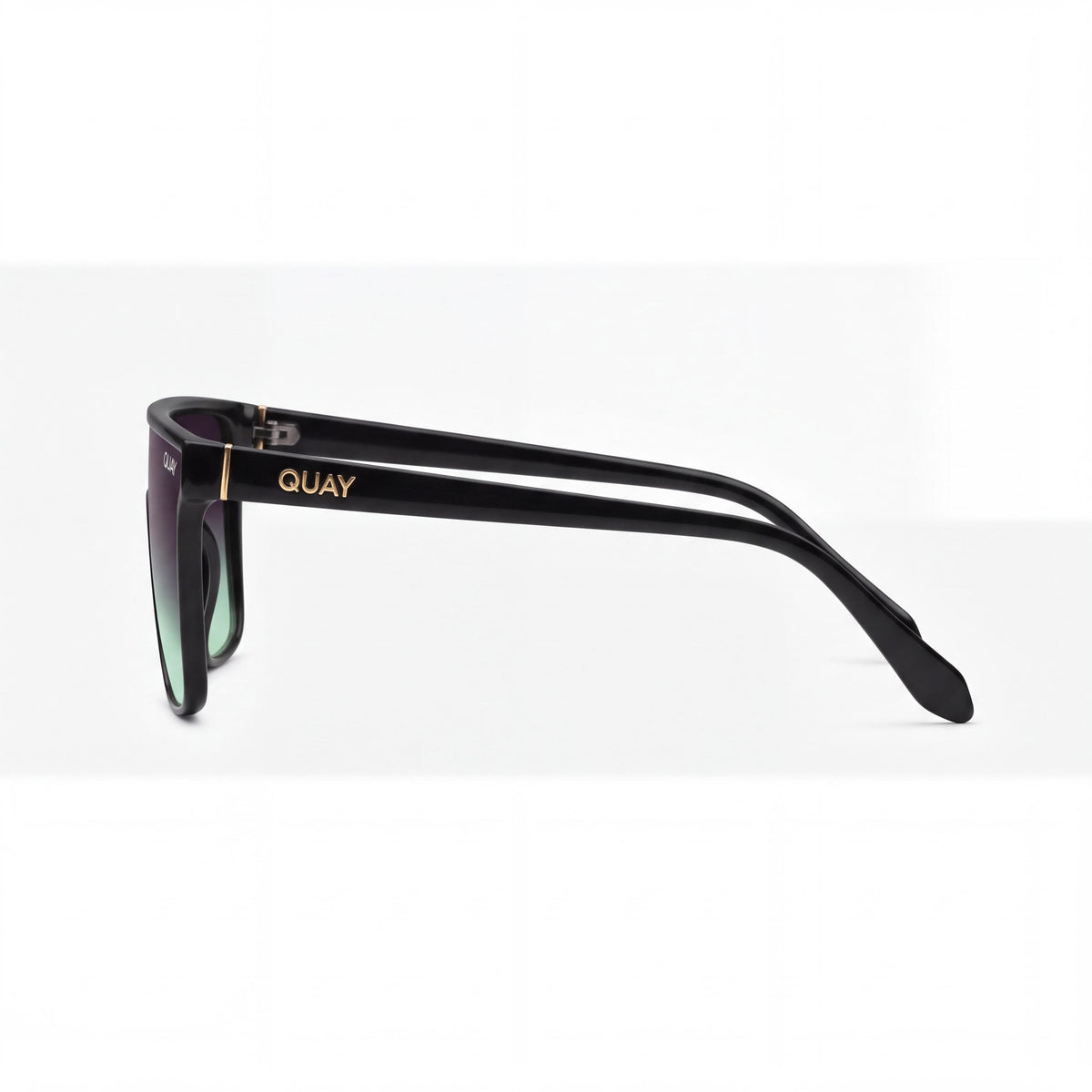 QUAY AUSTRALIA Nightfall Women's Injection Frame Sunglasses Black Fade Mint 100% UV Protection 141mm, Photo 3