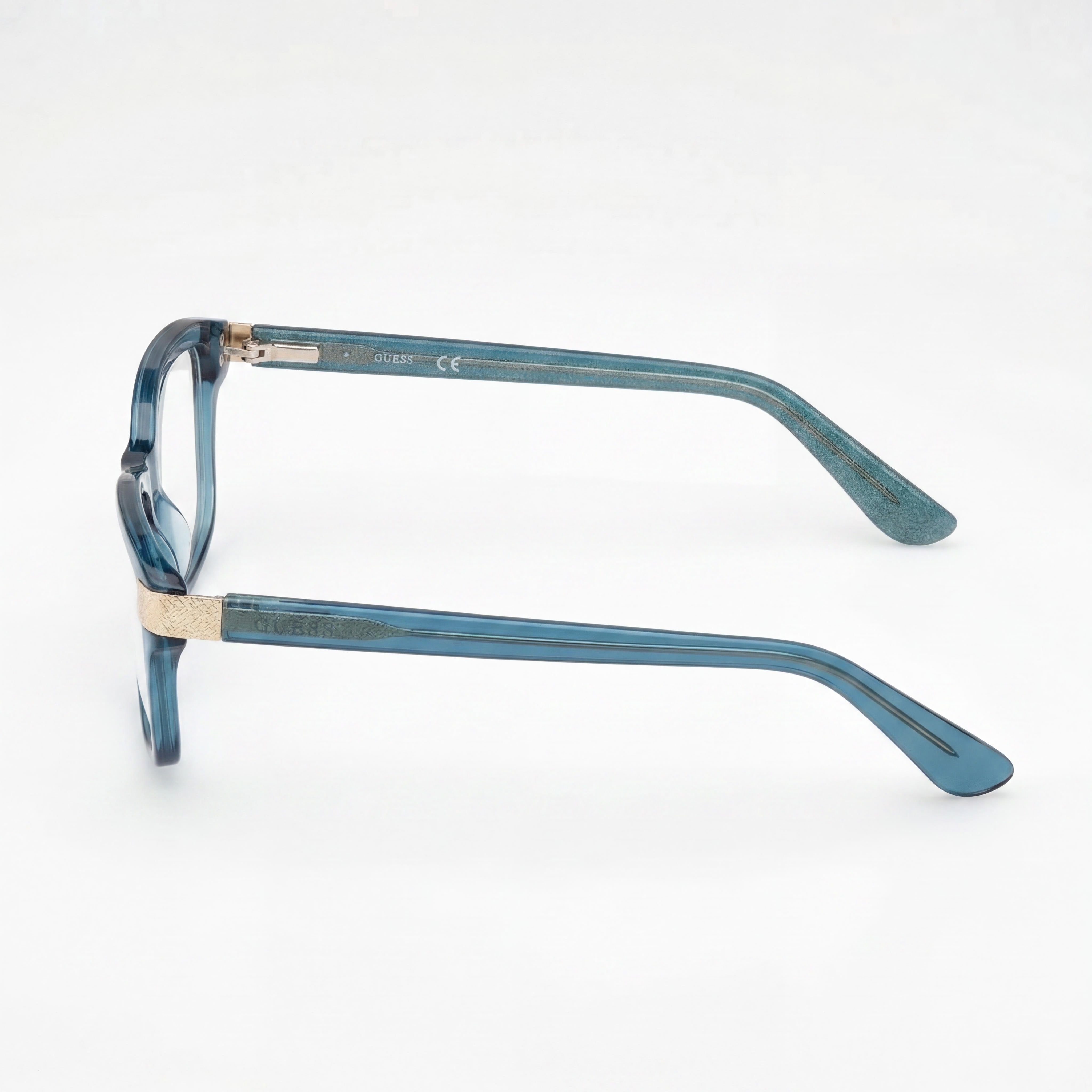 Gafas de sol Guess para mujer con montura de plástico moderna en turquesa brillante y lentes transparentes 54-16-140, Photo 2