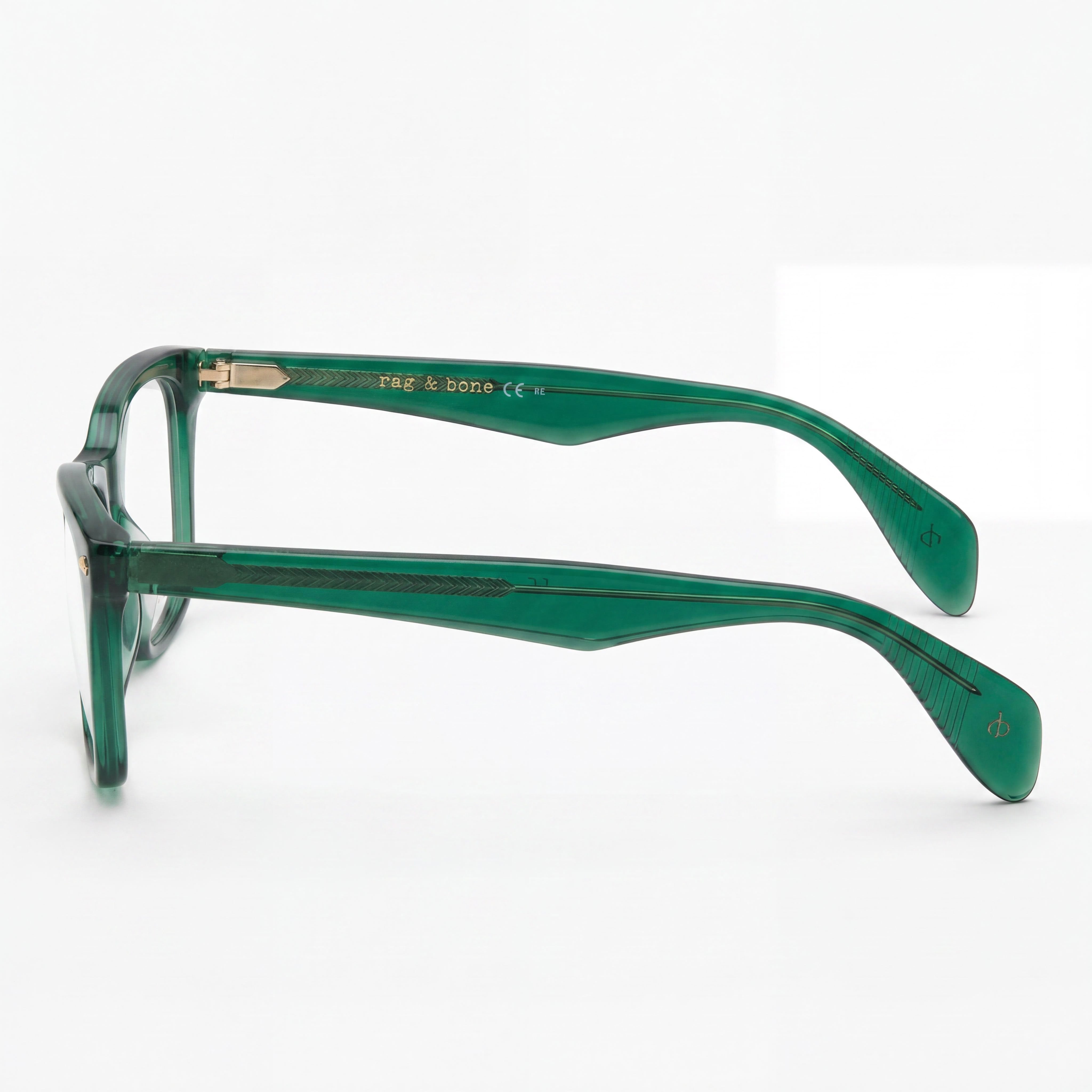 Rag & Bone Modern Women's Transparent Green Acetate Cat Eye Full Rim Eyeglasses 53mm, Photo 3