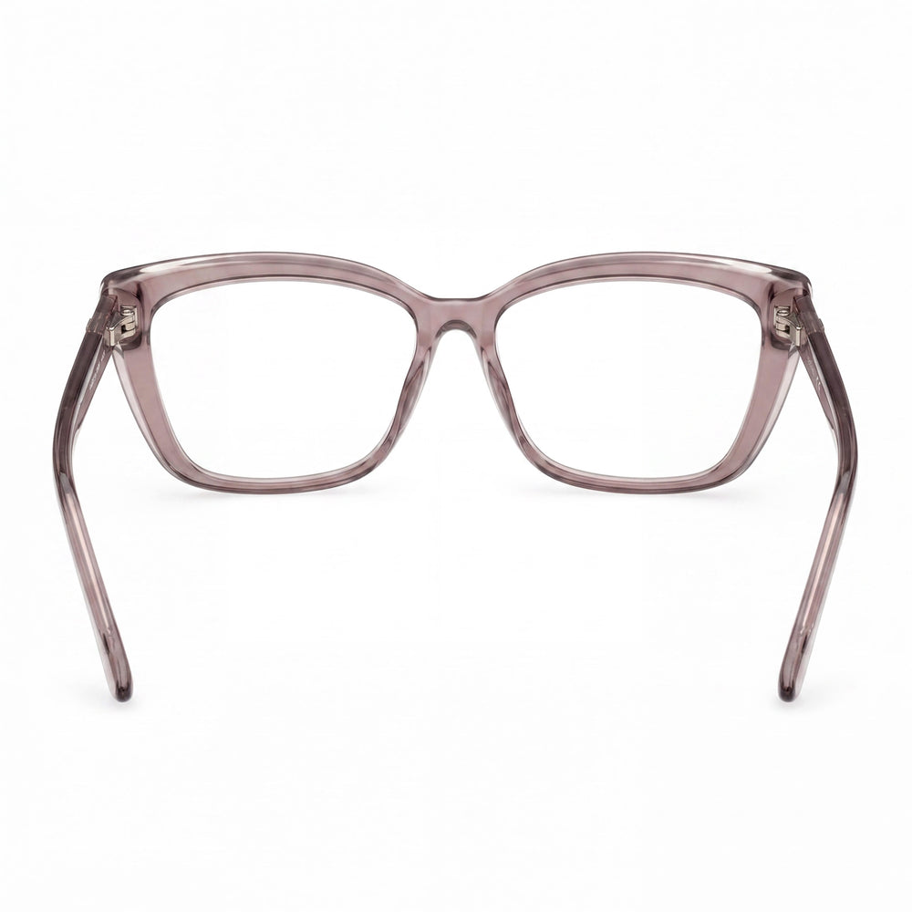 Gafas GUESS MODERNO para mujer: montura de plástico beige con lentes transparentes, 49 mm de ancho de mica