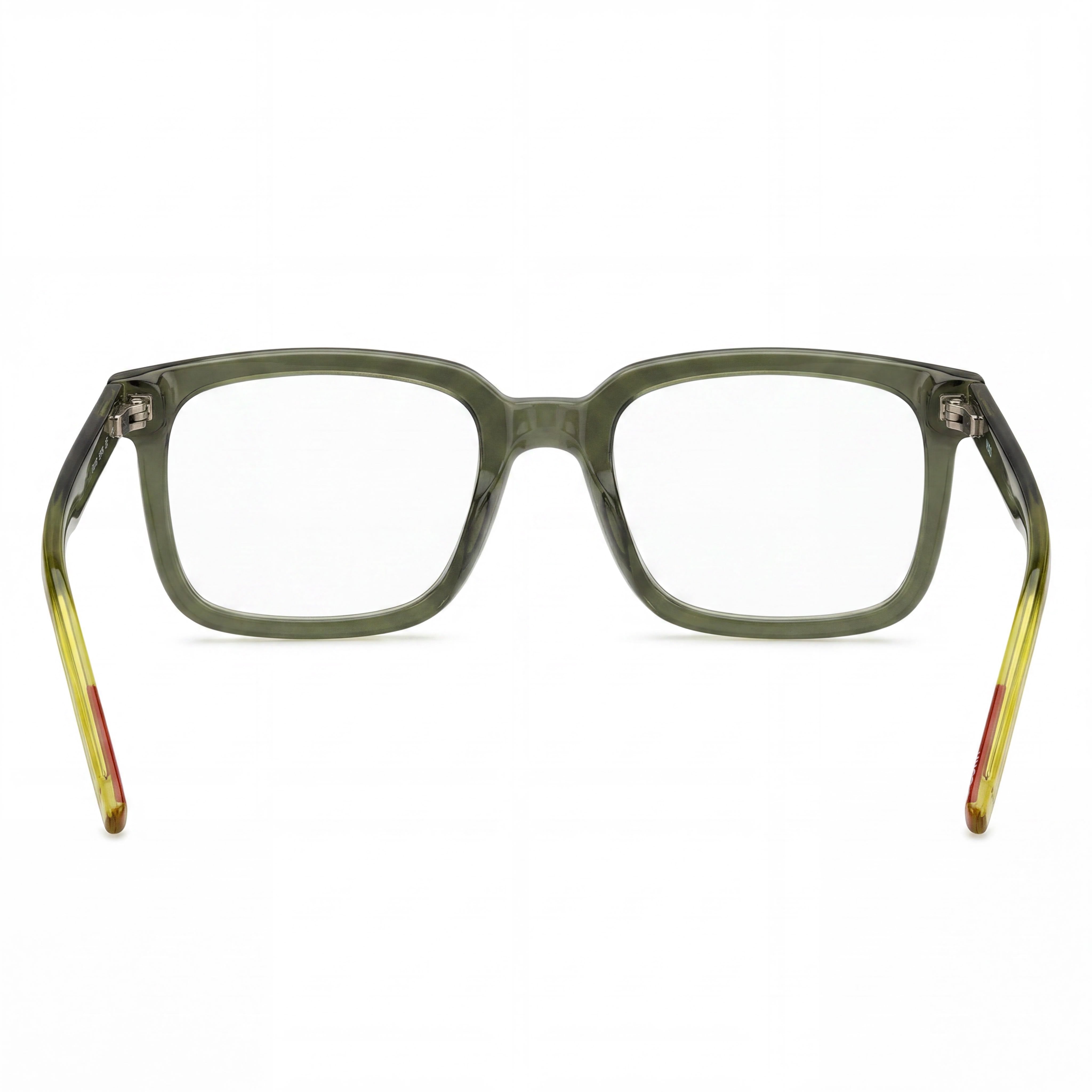 HUGO Modern Men's Eyeglasses with Acetate Frame in Green Yellow and Polycarbonate Lenses, Size 51-19-145, Photo 3