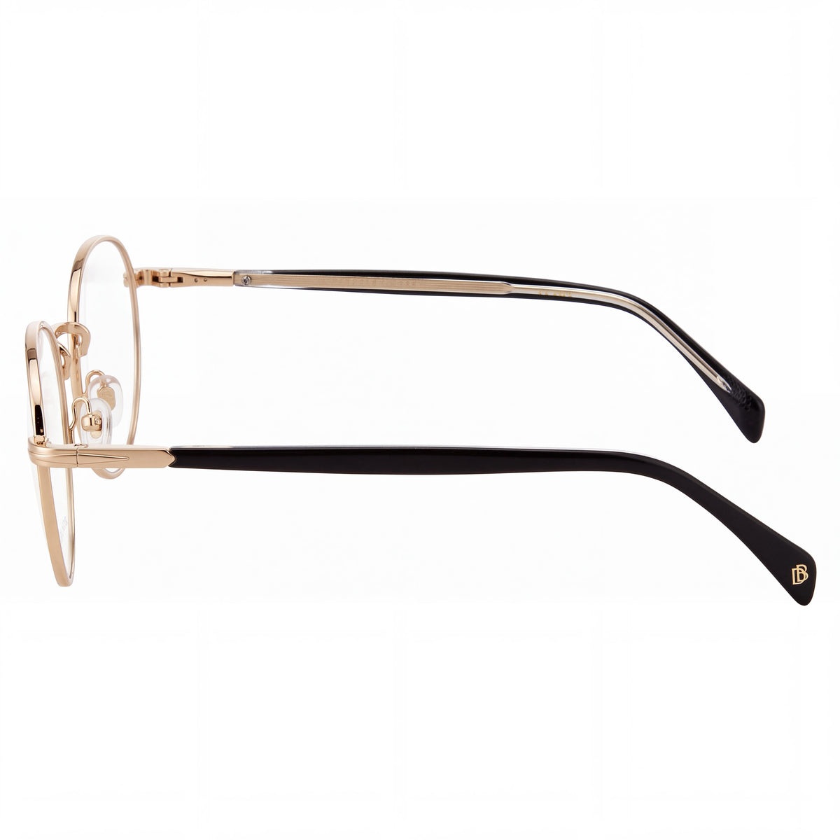 David Beckham Db 1127 Men's Modern Eyeglasses, Gold Black Alloy Steel Frame, 51mm Lens Width, Photo 2