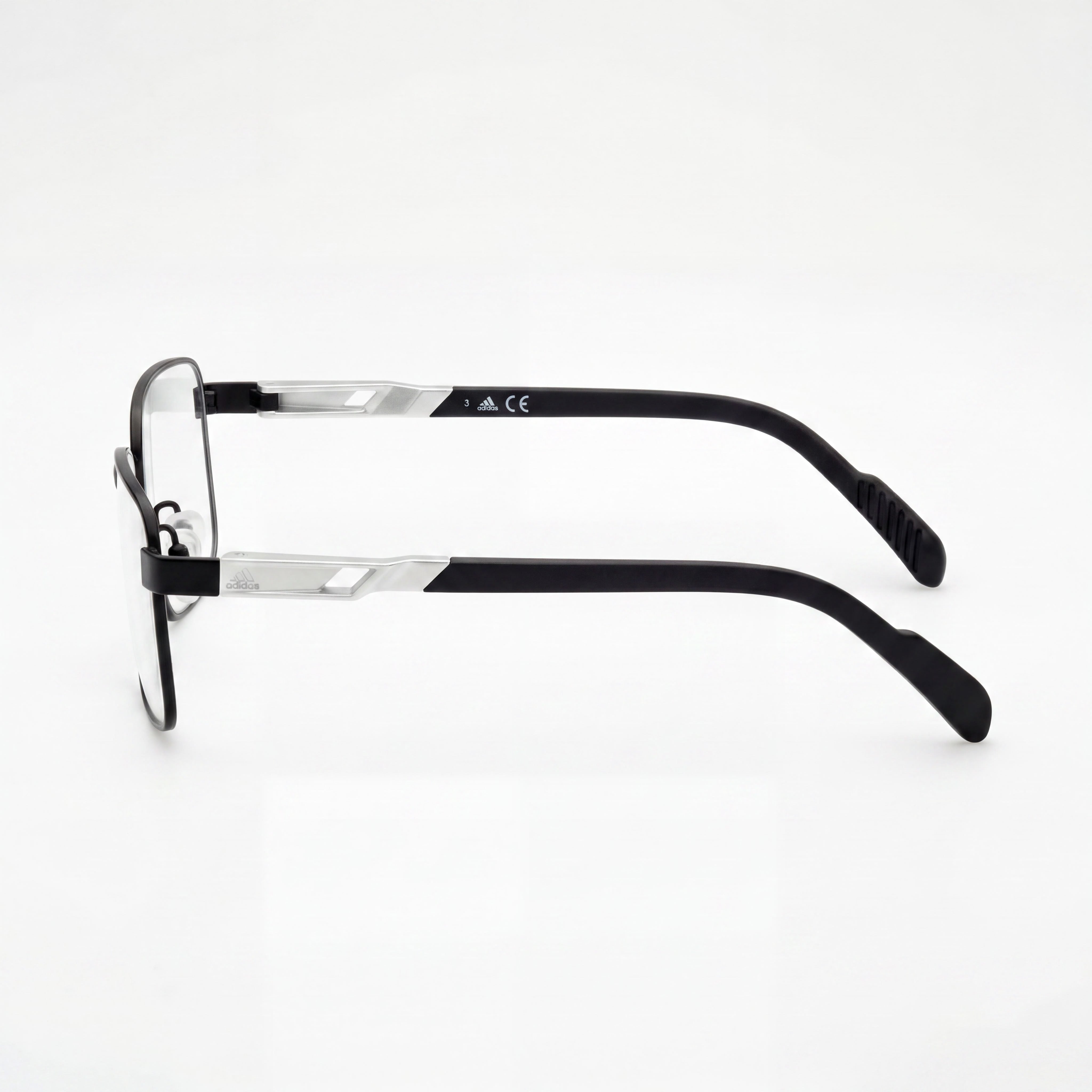 Adidas Sp5025 Men's Matte Black Metal Frame with Clear Polycarbonate Lenses Eyewear 55mm, Photo 2