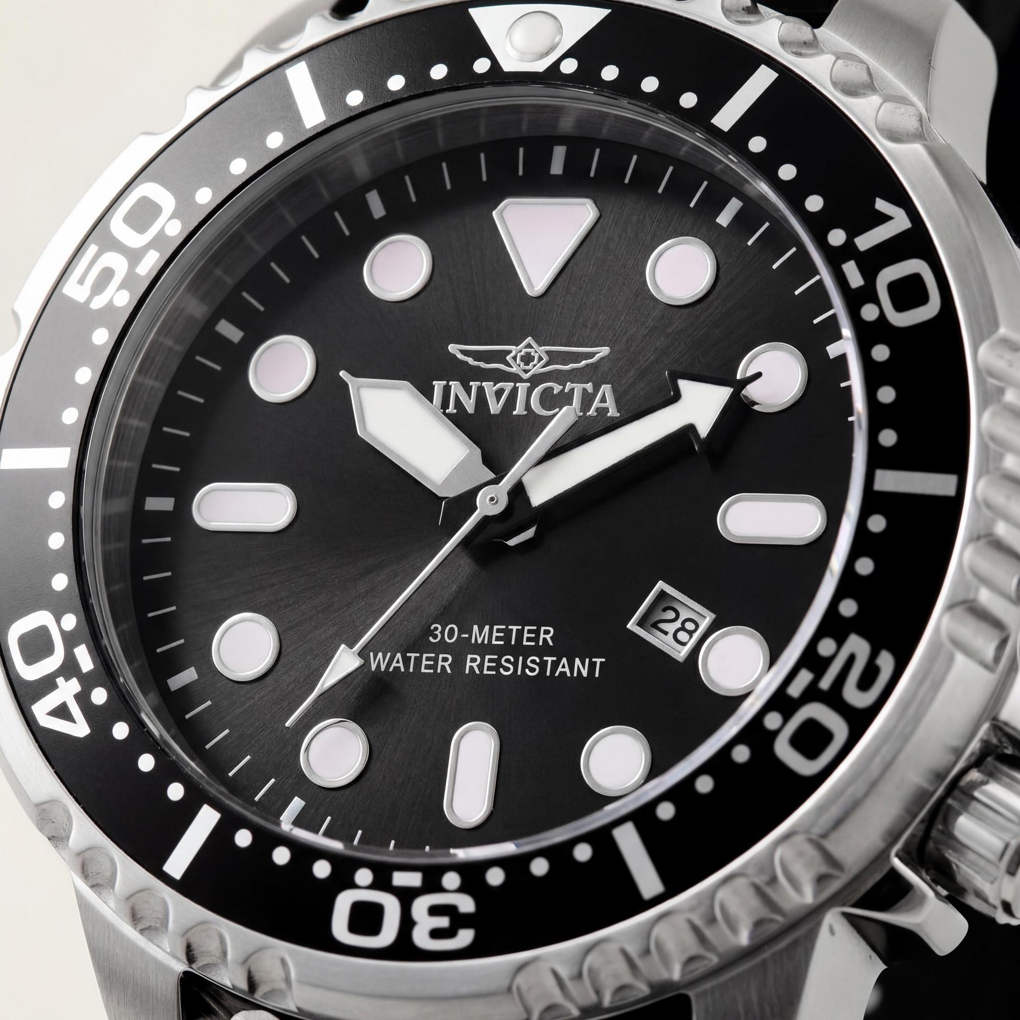 Reloj Invicta Pro Diver 44834 para hombre, de cuarzo, acero inoxidable, 48 mm, esfera negra y correa de silicona negra., Photo 2