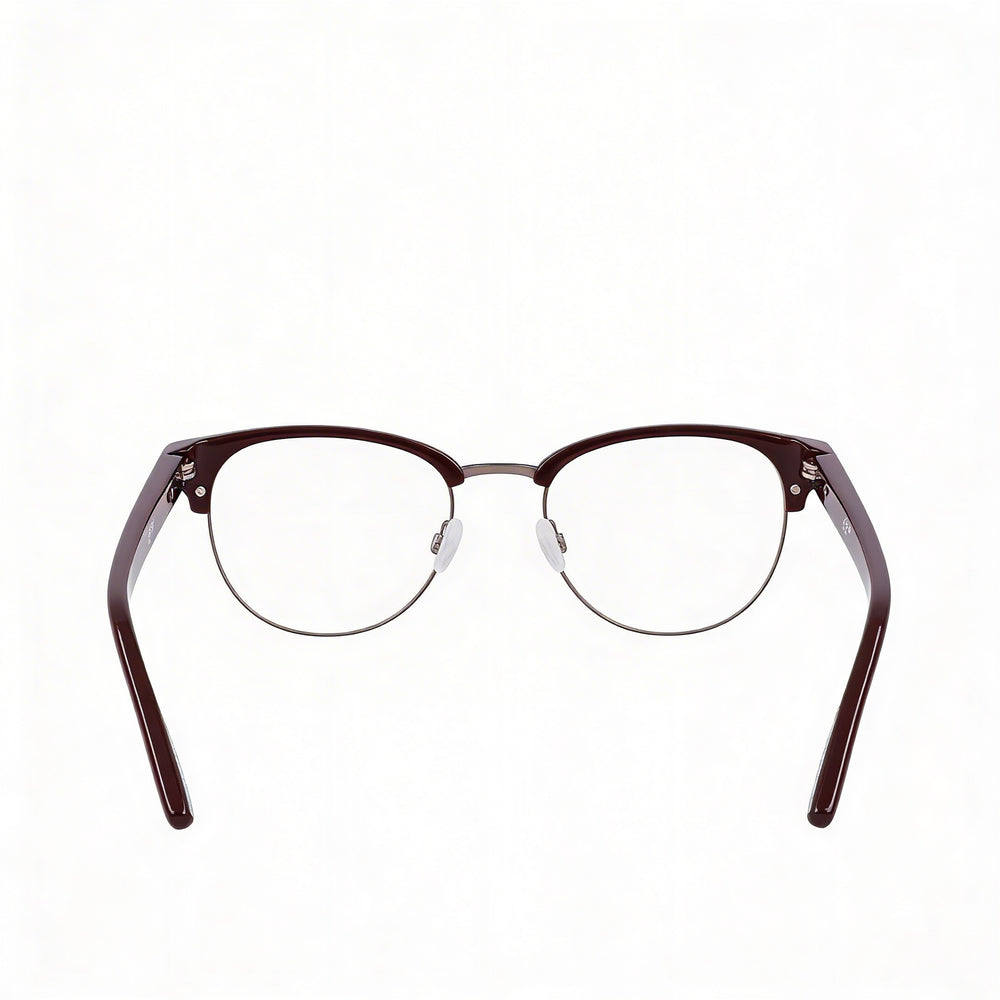 Gafas Ópticas Nike 8402 de Acetato para Hombre con Lentes Transparentes no Polarizadas, color Borgoña Plateado 50-19-145