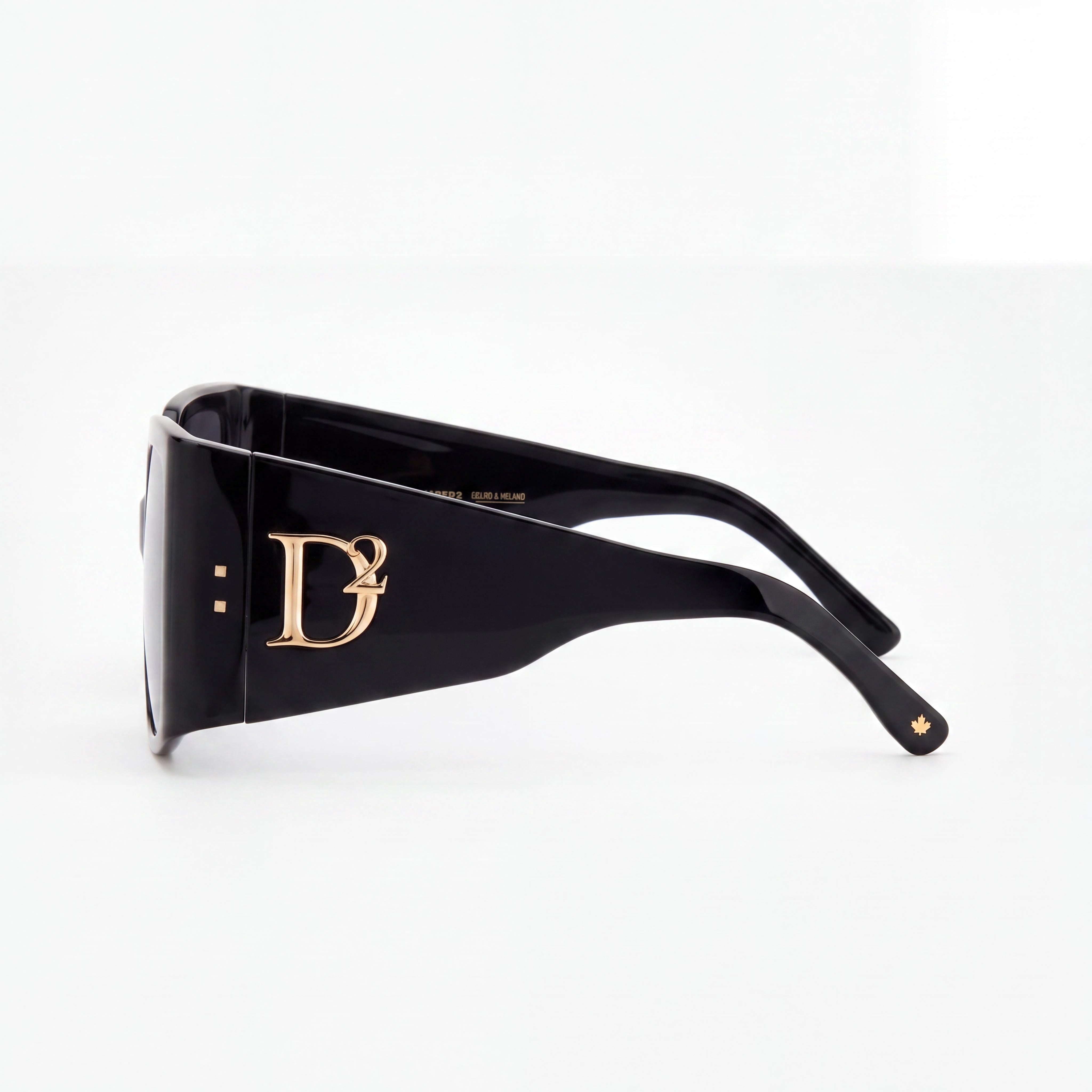 DSQUARED2 D2 0096/S Women's Casual Acetate Black Grey Frame Grey Lens Non-Polarized Sunglasses 56mm, Photo 3