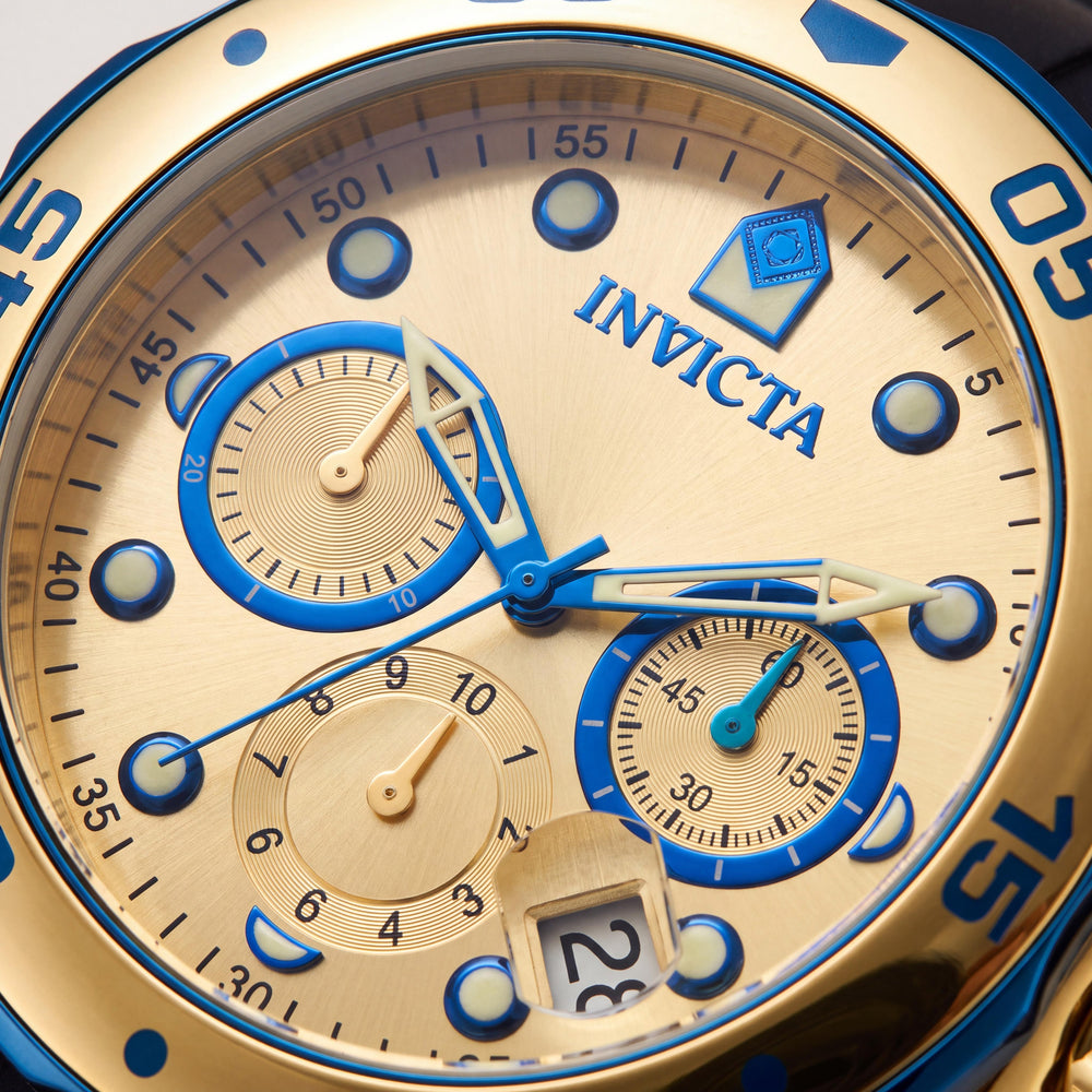 Reloj Invicta 17887 para hombre, informal, cronógrafo, cuarzo suizo, tono dorado, acero inoxidable, 48 mm, resistente al agua
