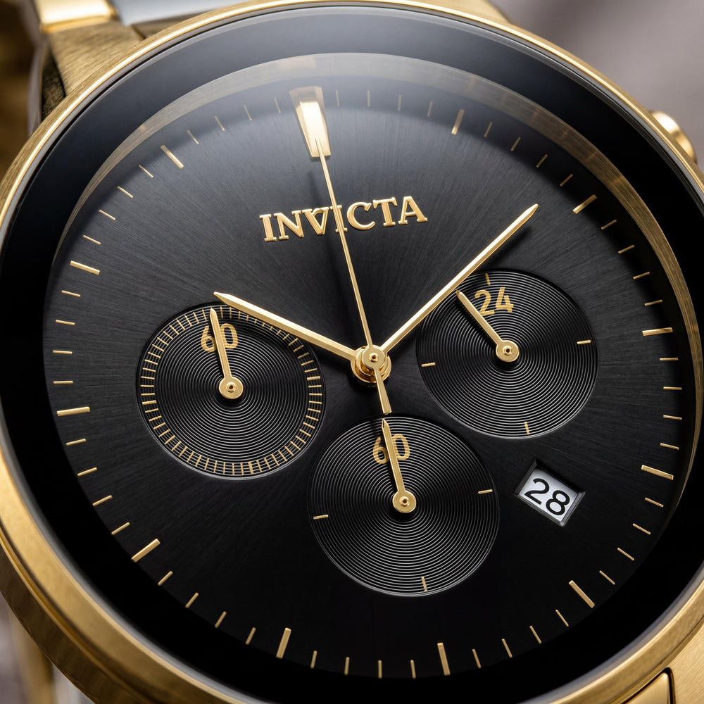 Invicta Specialty 29478 Men's Gold-tone Two-tone Stainless Steel Chronograph GMT Quartz Watch 43mm