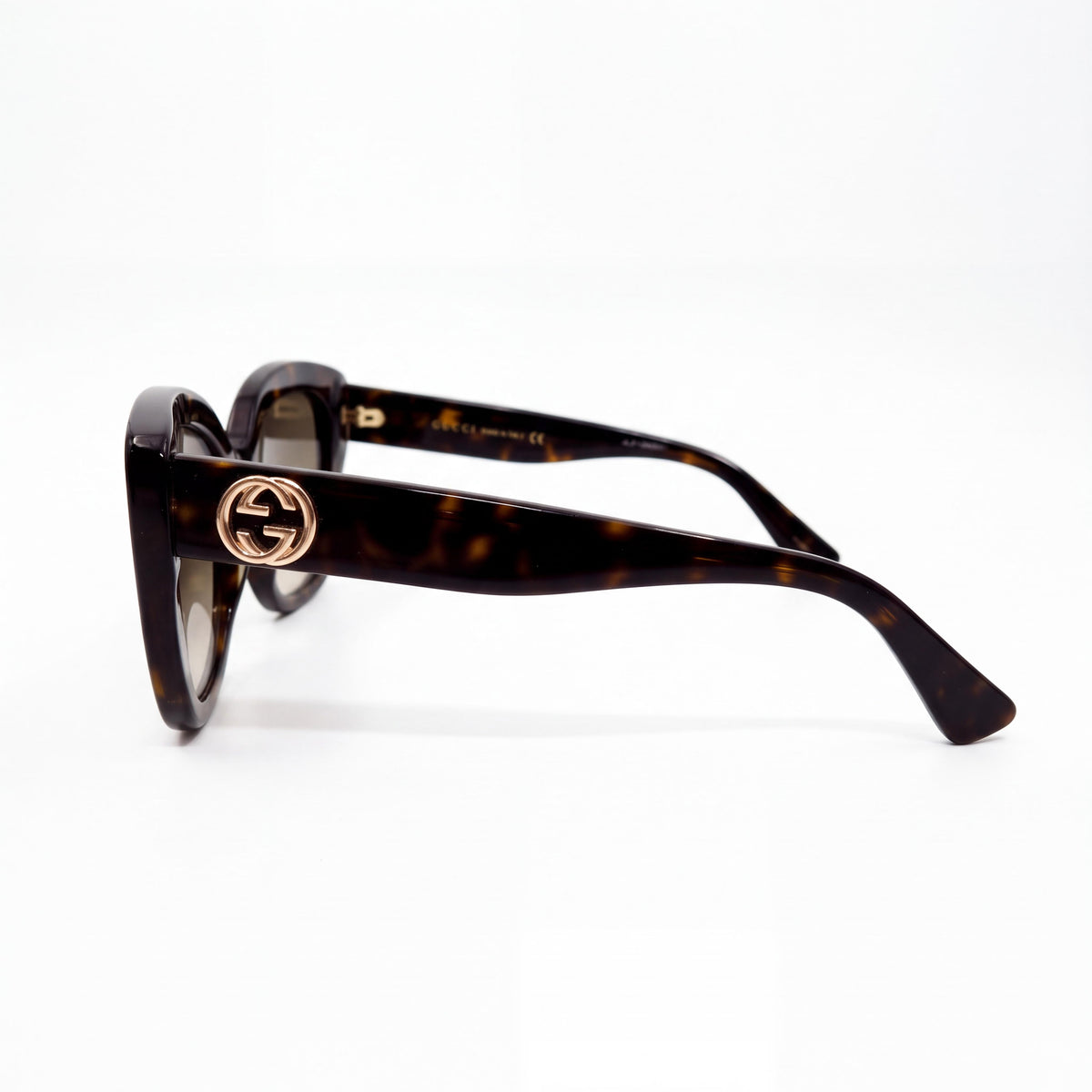 Gucci GG0327S-002-52 Women's Havana Brown Composite UV Protected Anti-Reflective Gradient Sunglasses 52mm, Photo 3
