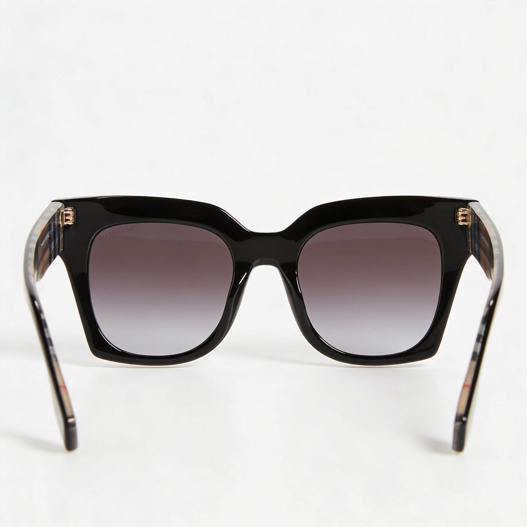 BURBERRY Women's Be4364 Kitty Black Cat-Eye Sunglasses, Black Gradient UV Protected 49mm Lenses, Photo 2