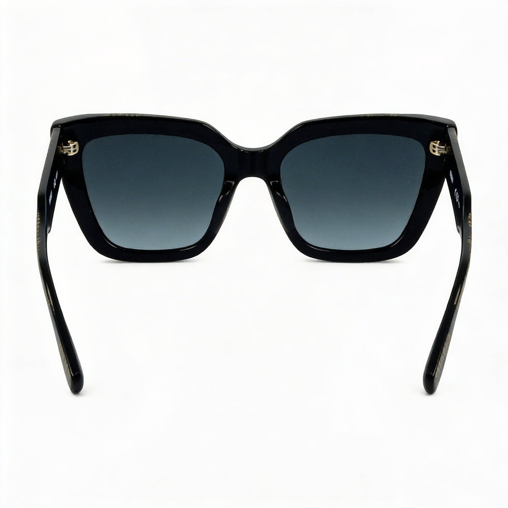 Gafas de sol Moschino Casual Cat Eye para mujer, de plástico, sin polarizar, con protección UV, color gris oscuro degradado, talla 52-21-140