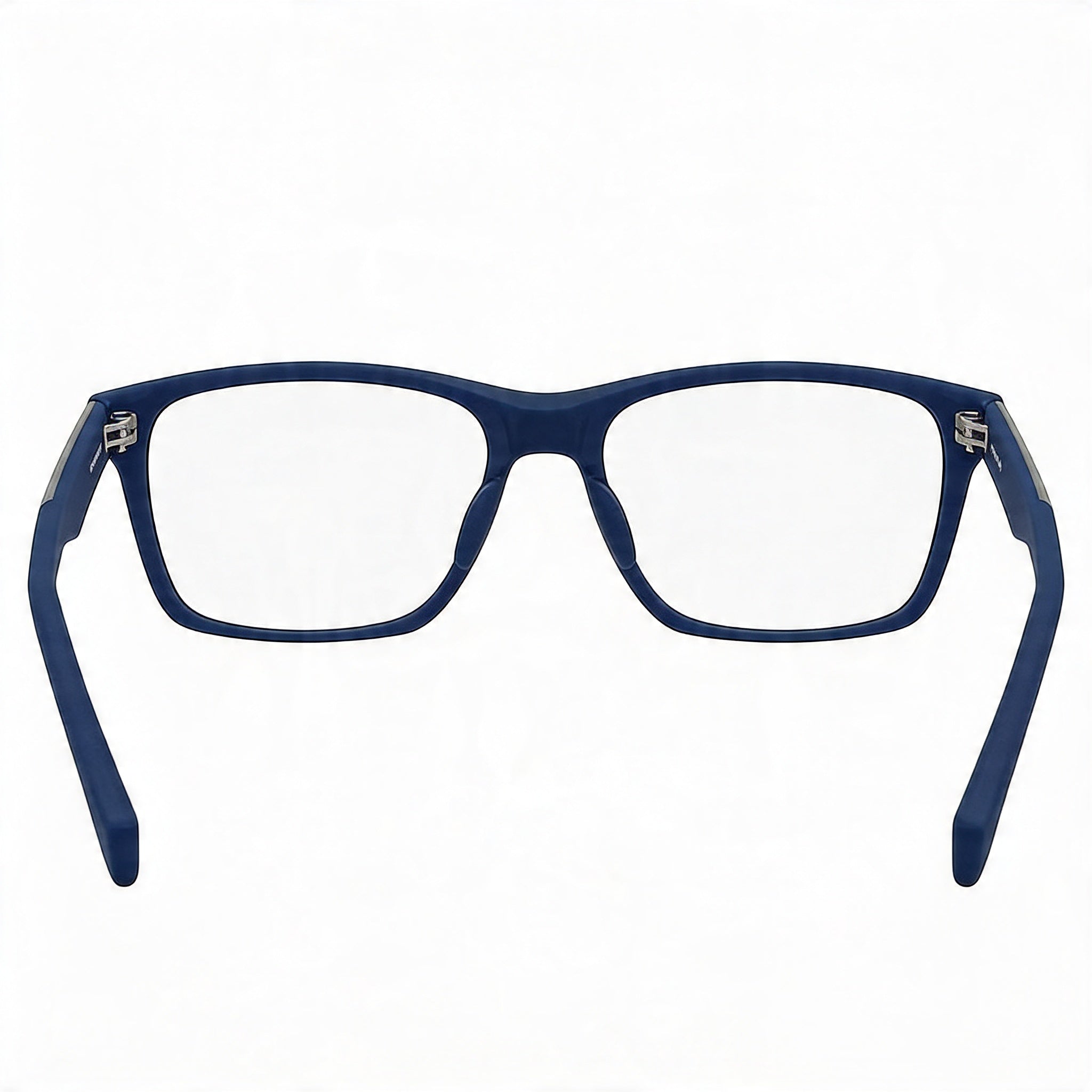 Lacoste L2862 Men's Matte Blue Plastic Full Rim Rectangular Prescription Optical Eyeglasses with 54mm Lens Width, Photo 3