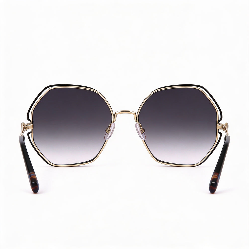 M Missoni Modern Women's Gold Black Grey Shaded Alloy Steel Sunglasses 100% UV Protection 59mm