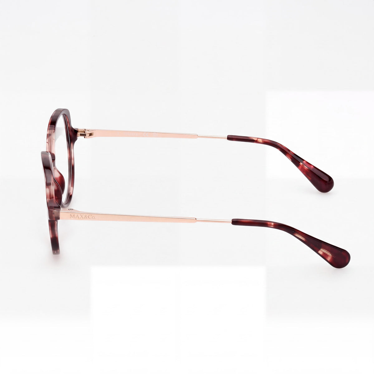 Gafas graduadas casuales para mujer Max & Co. con montura de plástico habana de colores, 50 mm de ancho de lente, 18 mm de ancho de puente, 140 mm de longitud de varilla, Photo 3