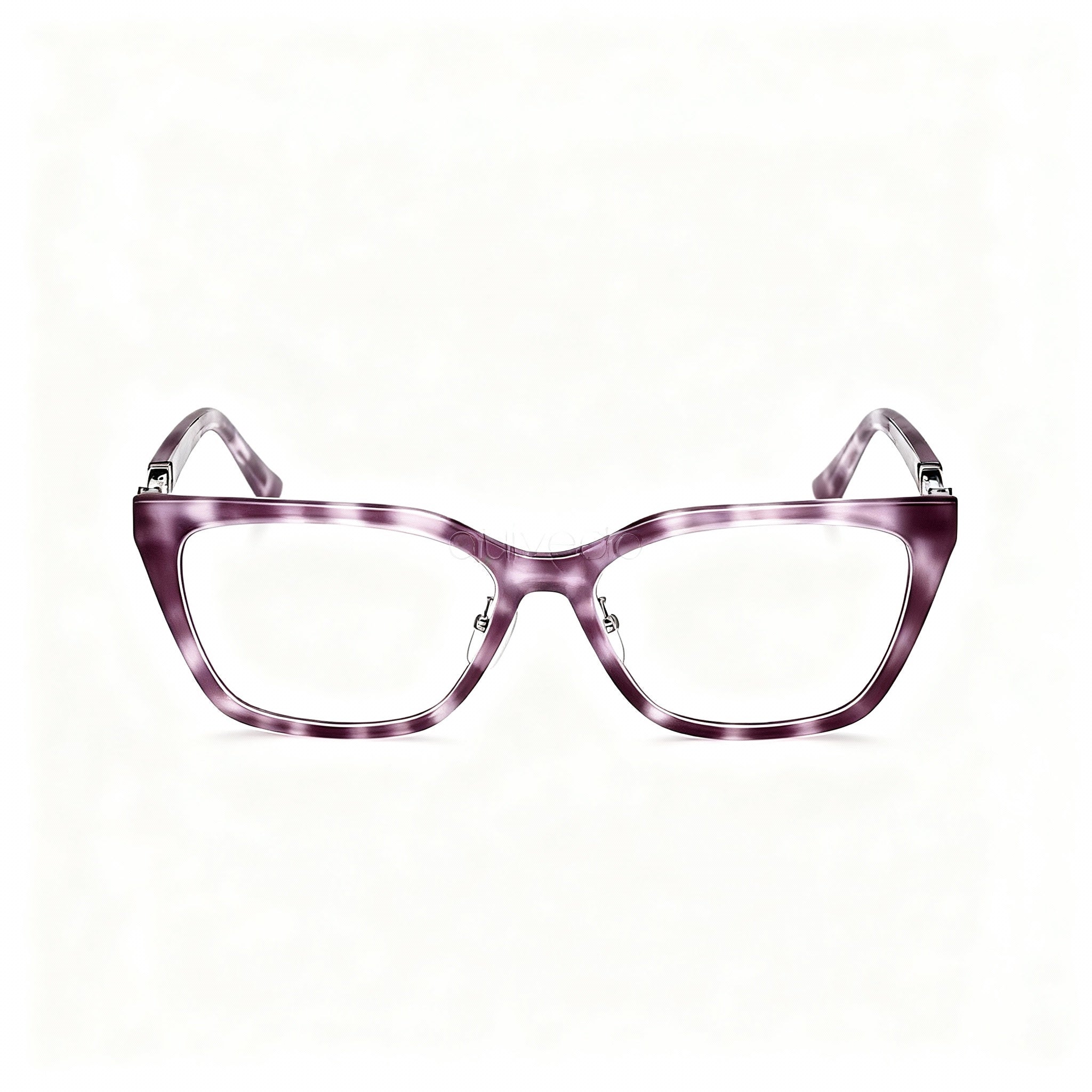 GUESS Women's Casual Rectangular Purple Plastic Optical Frames 51mm with Clear Non-Polarized Lenses, Photo 3