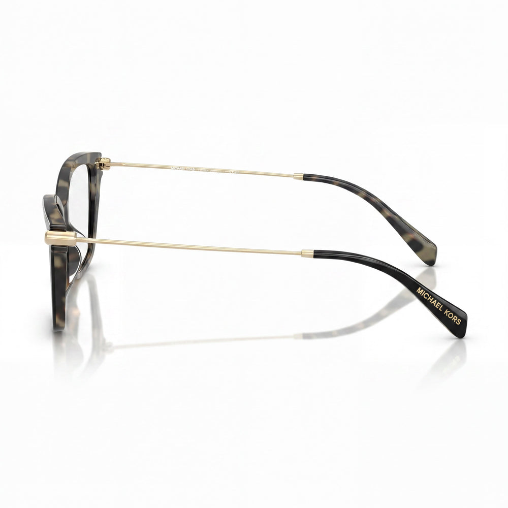Michael Kors Mk4150u Kingston Universal Fit Women's Plastic Prescription Ready Eyeglasses Black Amber Tortoise 52mm