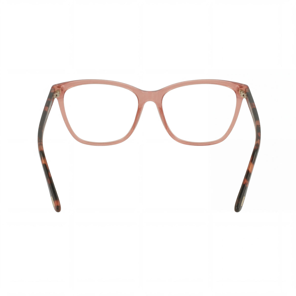Tom Ford Ft5762-b Women's Plastic Frame Eyeglasses 55mm in Shiny Transparent Coral Pink Grapefruit Havana, Photo 2