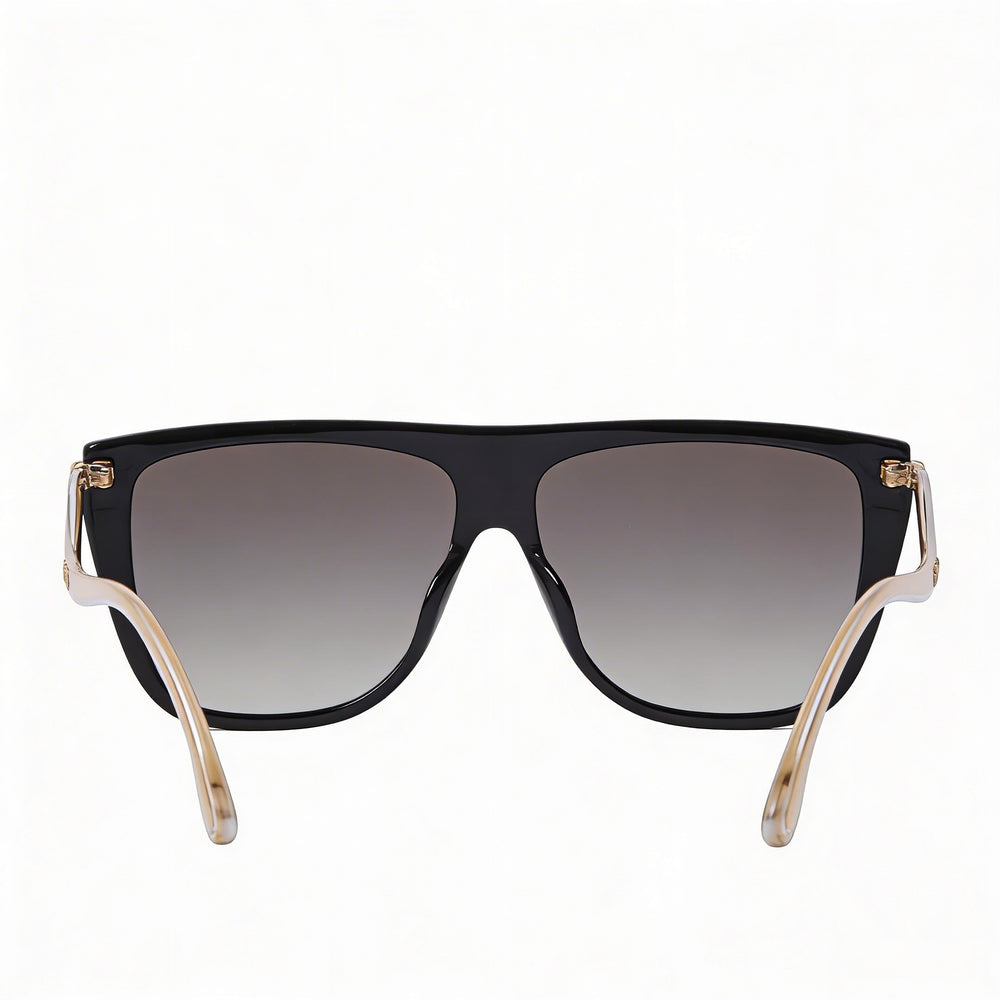Jimmy Choo SUVI/S Women's Cat Eye Black Plastic Frame Sunglasses, Gradient Grey Mirror Lenses, 58mm UV Protected