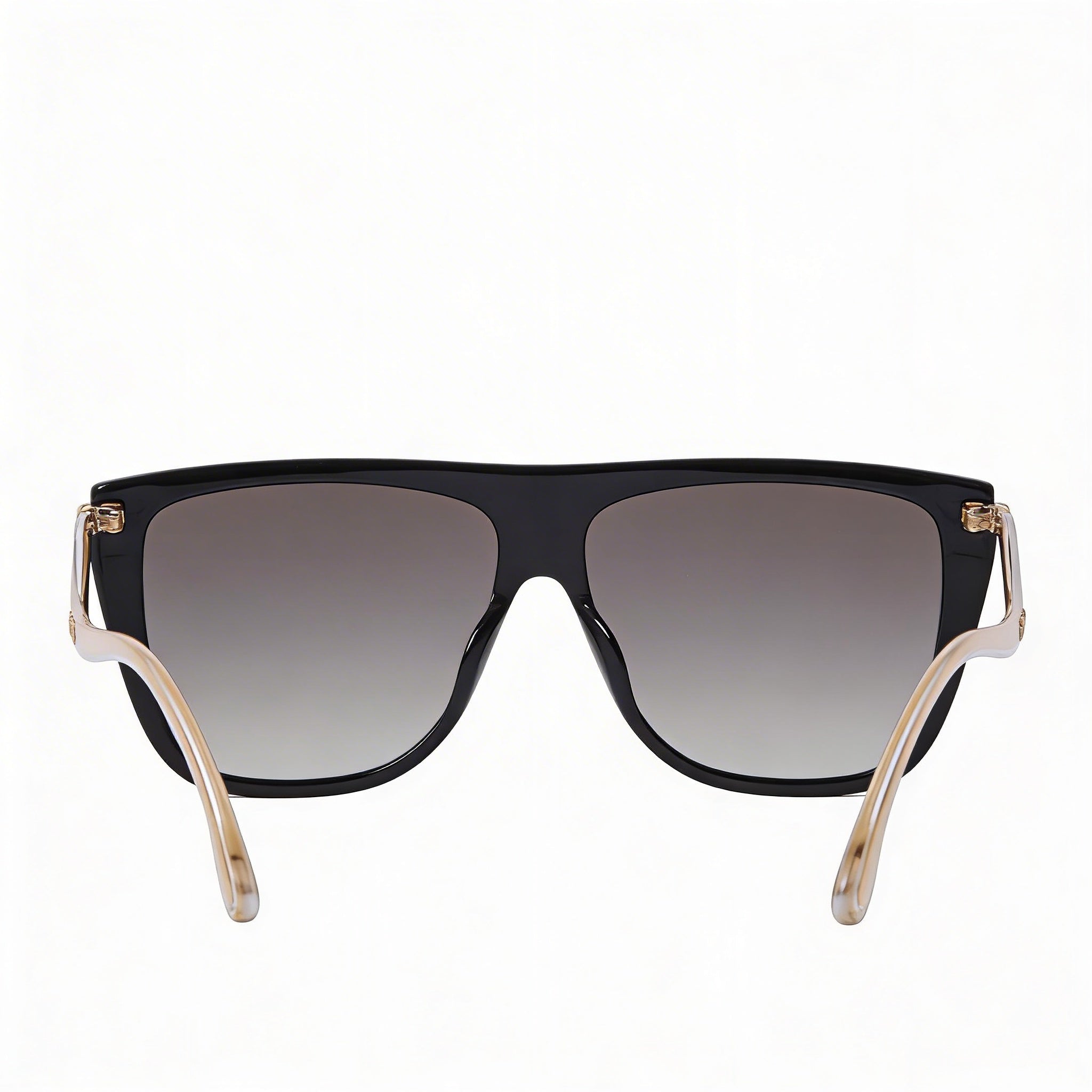 Jimmy Choo SUVI/S Women's Cat Eye Black Plastic Frame Sunglasses, Gradient Grey Mirror Lenses, 58mm UV Protected, Photo 4