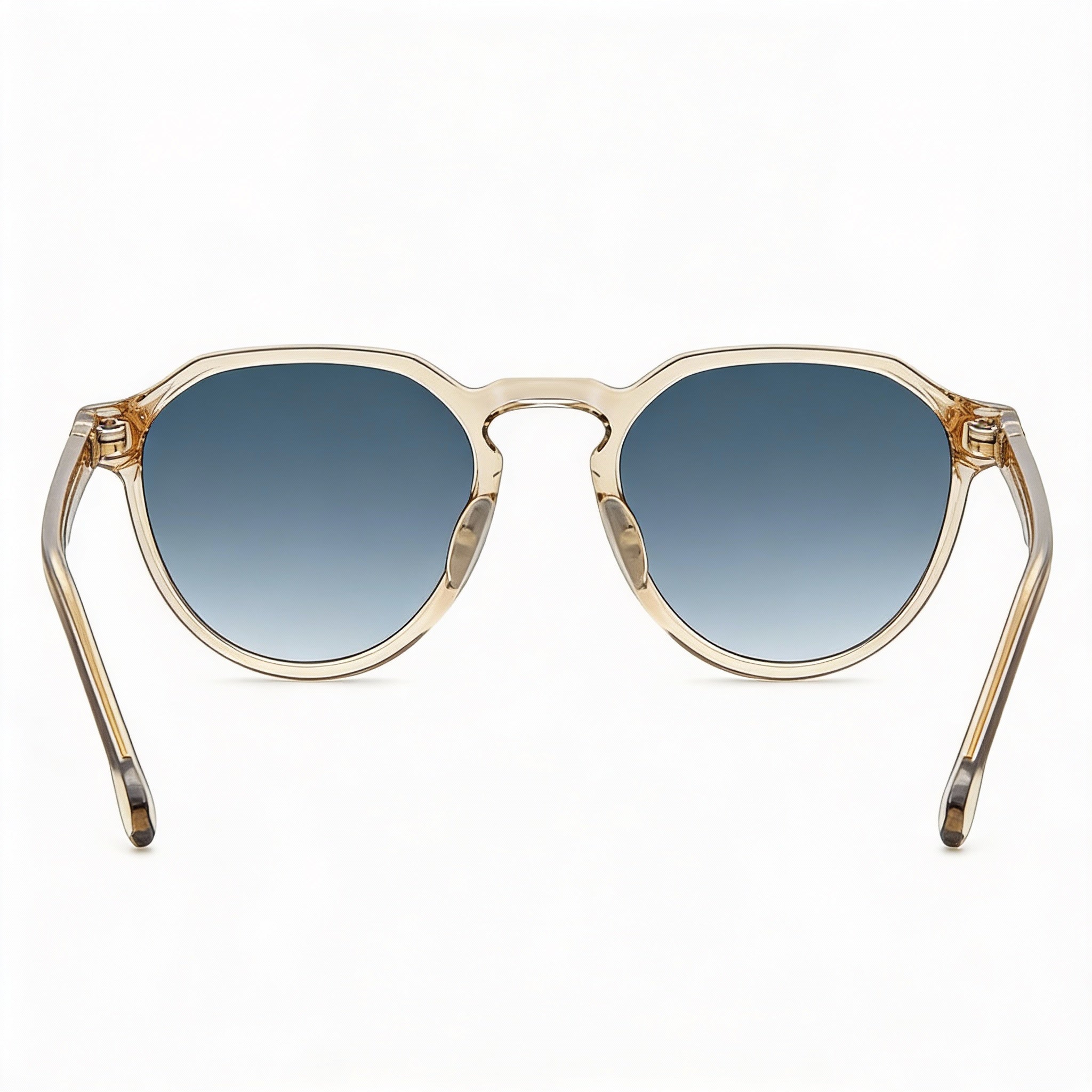 Gafas de sol Carrera 314/S unisex, montura de acetato beige, color azul oscuro, protección UV, no polarizadas, 50 mm, Photo 4