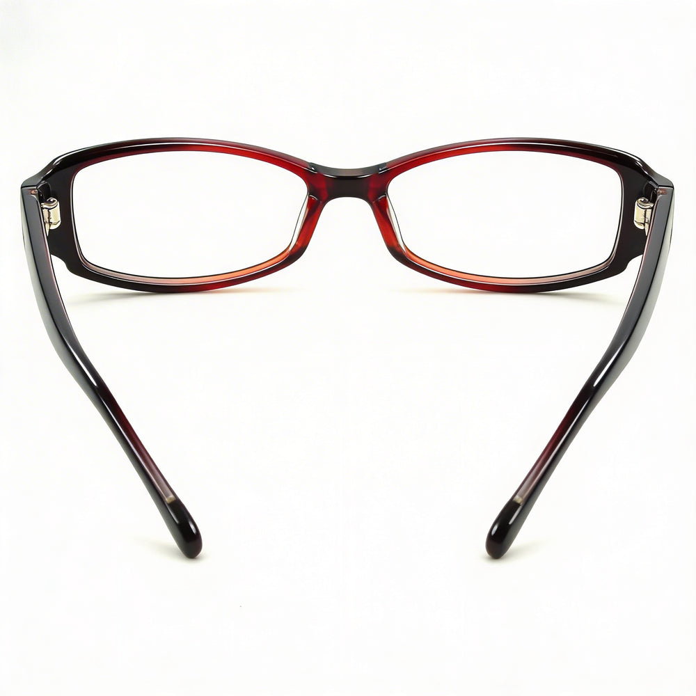 Gafas de ver Fossil Oval Lizzie para mujer, en acetato degradado marrón, con lentes de demostración transparentes, 51-17-135