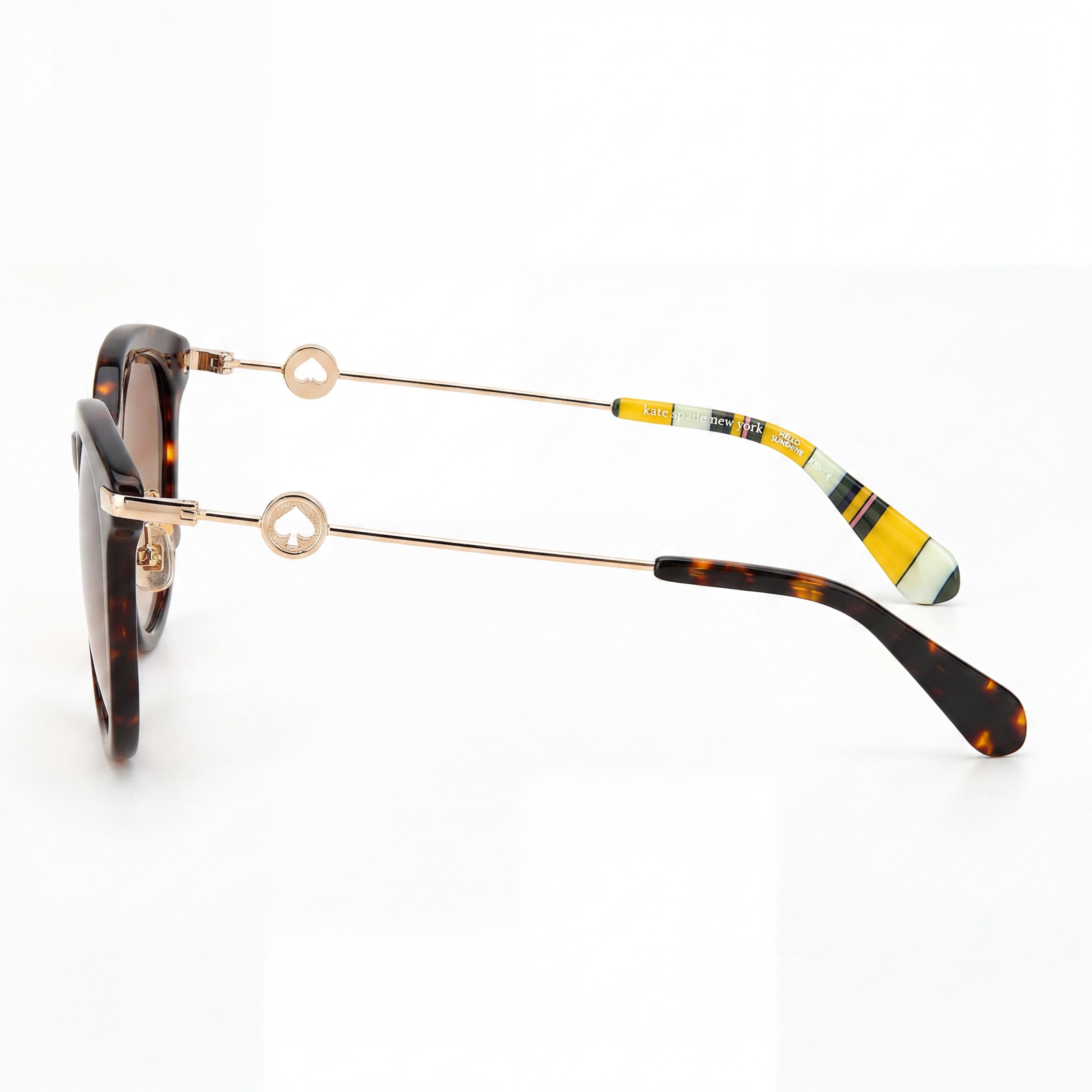 Gafas de sol Kate Spade New York Keesey/G/S Panthos de acetato con protección UV para mujer, color Habana, marrón degradado, 53 mm, Photo 3