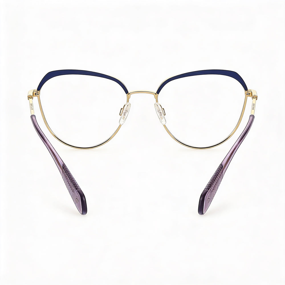 Gafas de sol Rag & Bone Rnb3030/G para mujer, de metal azul y dorado, 52 mm