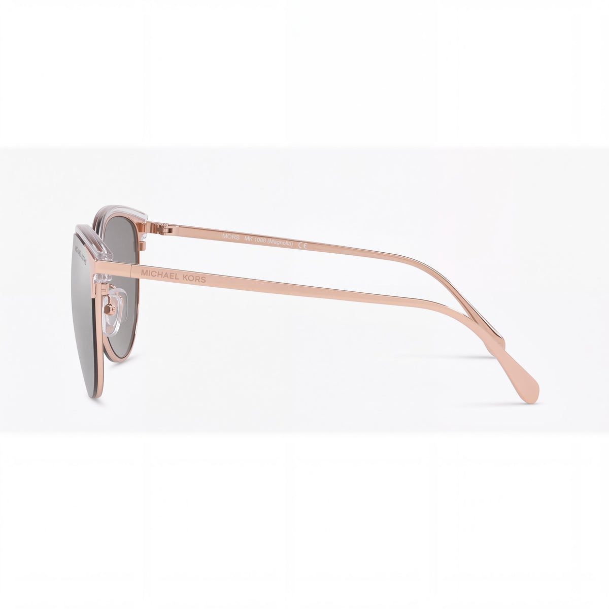 Michael Kors MAGNOLIA MK 1088 para mujer, montura de metal dorado, oro rosa y plateado, lentes plateadas sin polarizar con protección UV, 59-16-140, Photo 3