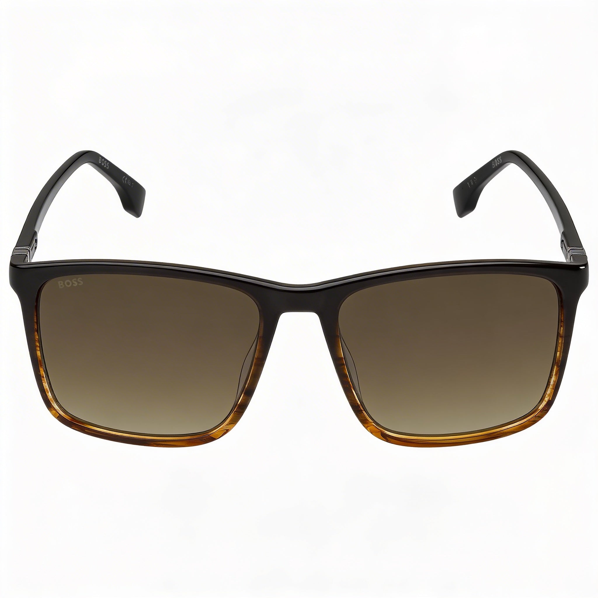 Hugo Boss INTERNATIONAL Men's Brown Horn Acetate Sunglasses with Polycarbonate Lenses, UV Protection 56/17/145, Photo 4