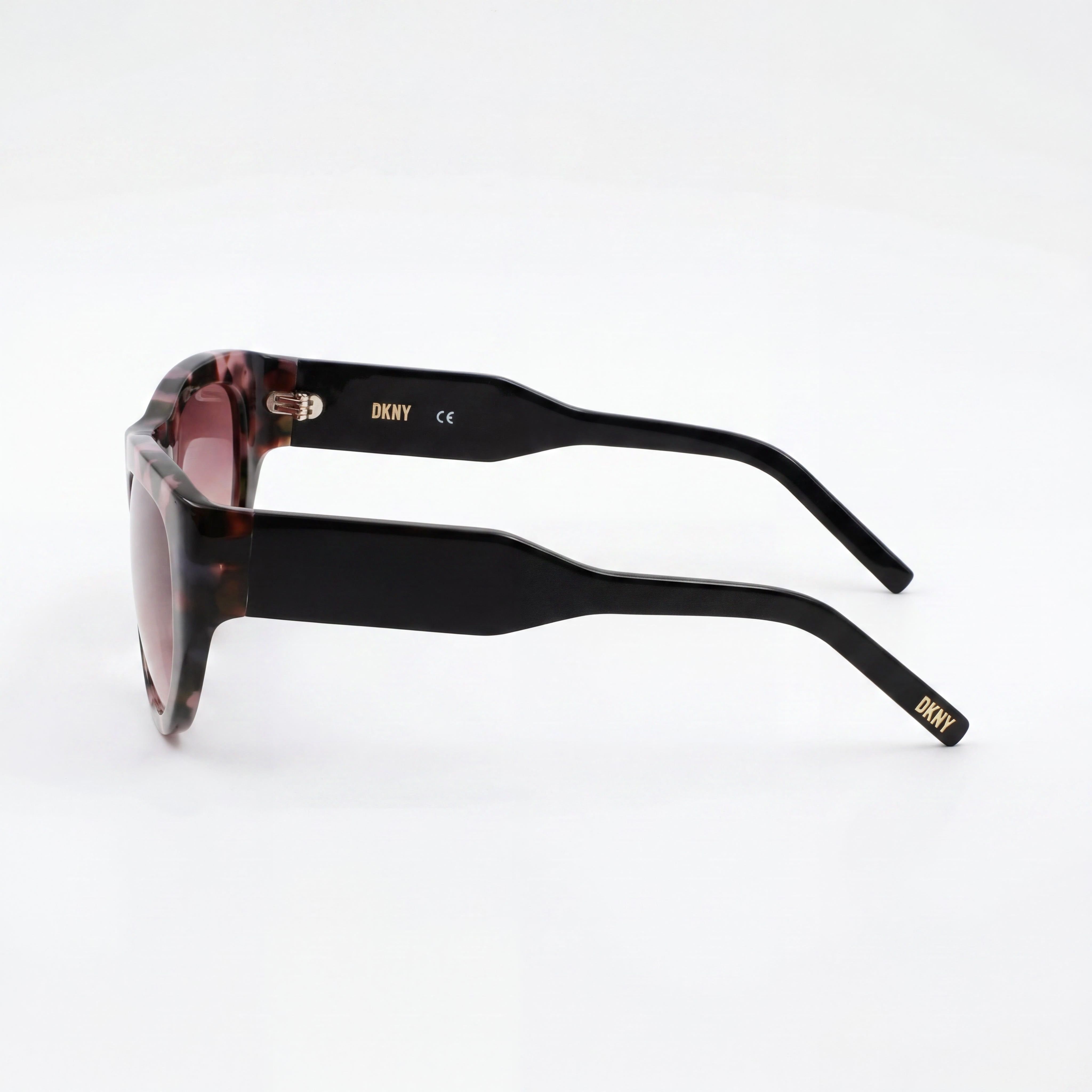 DKNY Dk550s Women's Plastic Sunglasses, Tortoise Roses Frame, Rose Double Lenses, , 53mm Lens Width, Photo 3