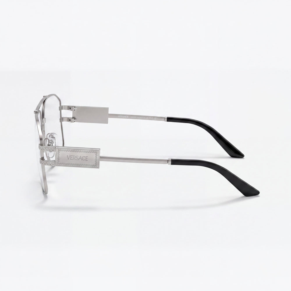 Gafas Versace de Lujo Modernas 0VE1302 Unisex de Acero Inoxidable Color Gunmetal con Lentes de Demostración 57mm