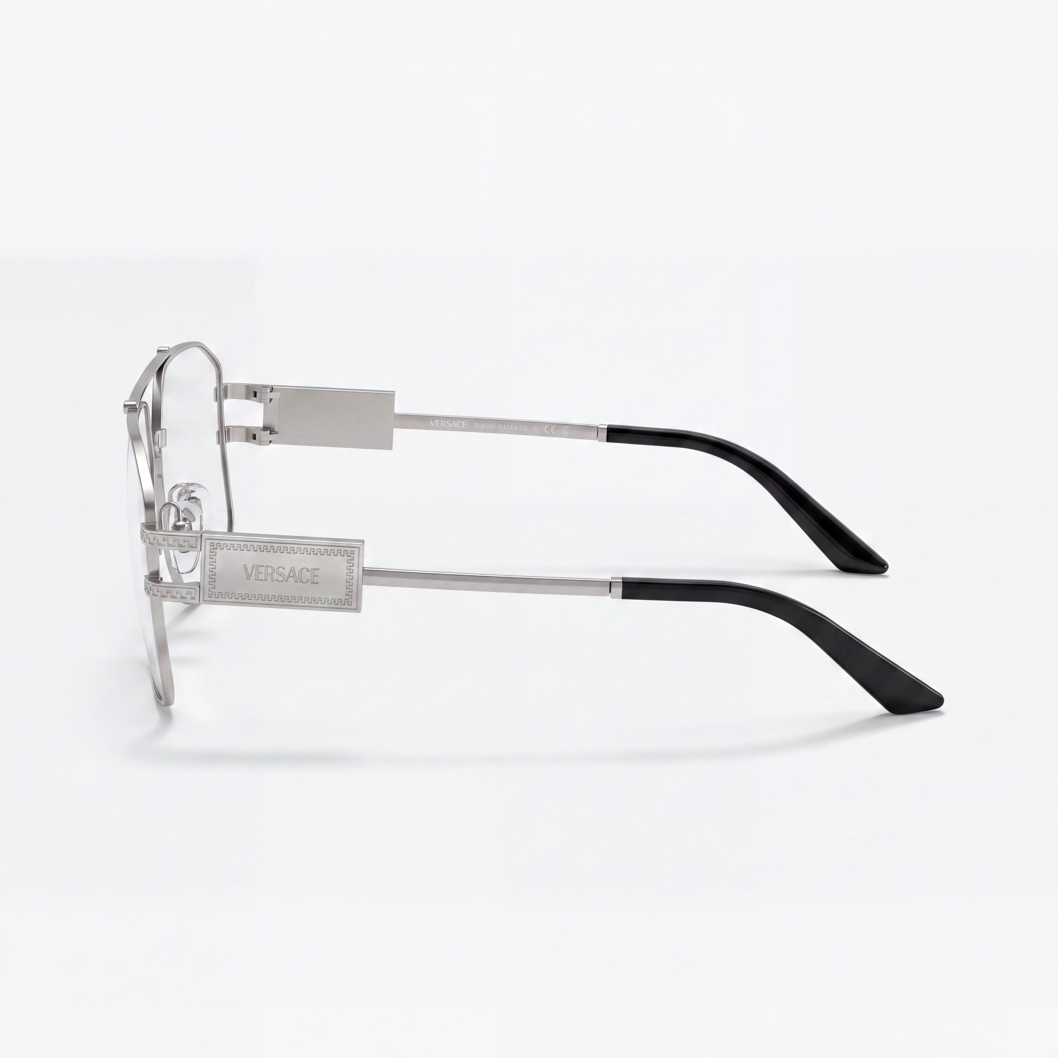Versace Luxury Modern 0VE1302 Unisex Stainless Steel Gunmetal Eyeglasses with Demo Lenses 57mm, Photo 2