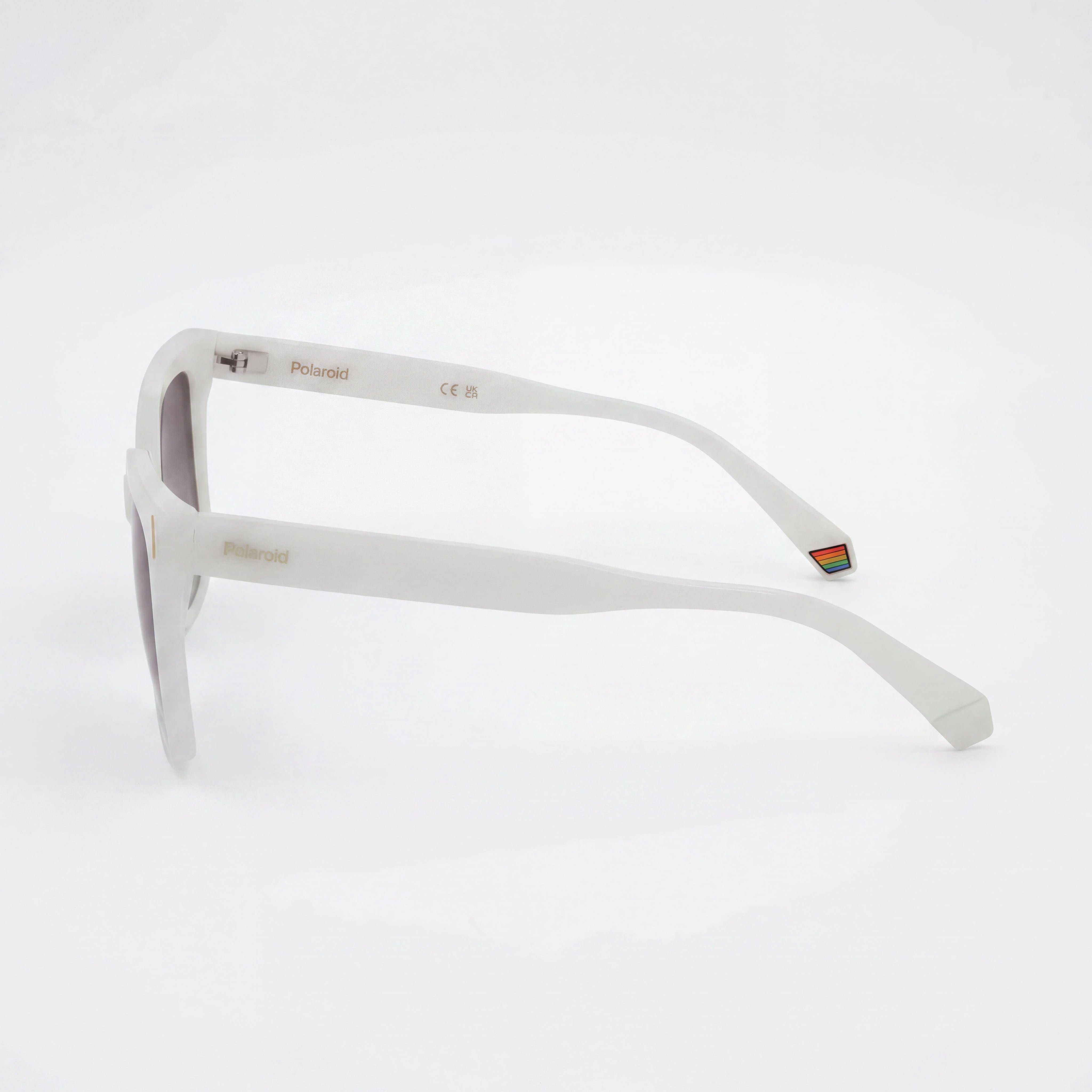 Polaroid Modern Women's Sport UV Protected Polarized Brown Shaded Lenses White Polycarbonate Frame Sunglasses 54mm, Photo 3