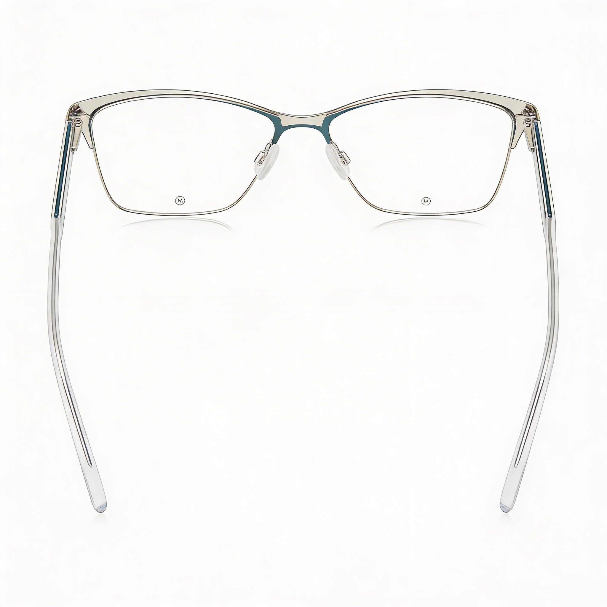 DKNY Dk3008 Unisex Metallo Frame Polycarbonate Lens Teal Silver Non-Polarized Basic UV Protection Sunglasses 53mm, Photo 4