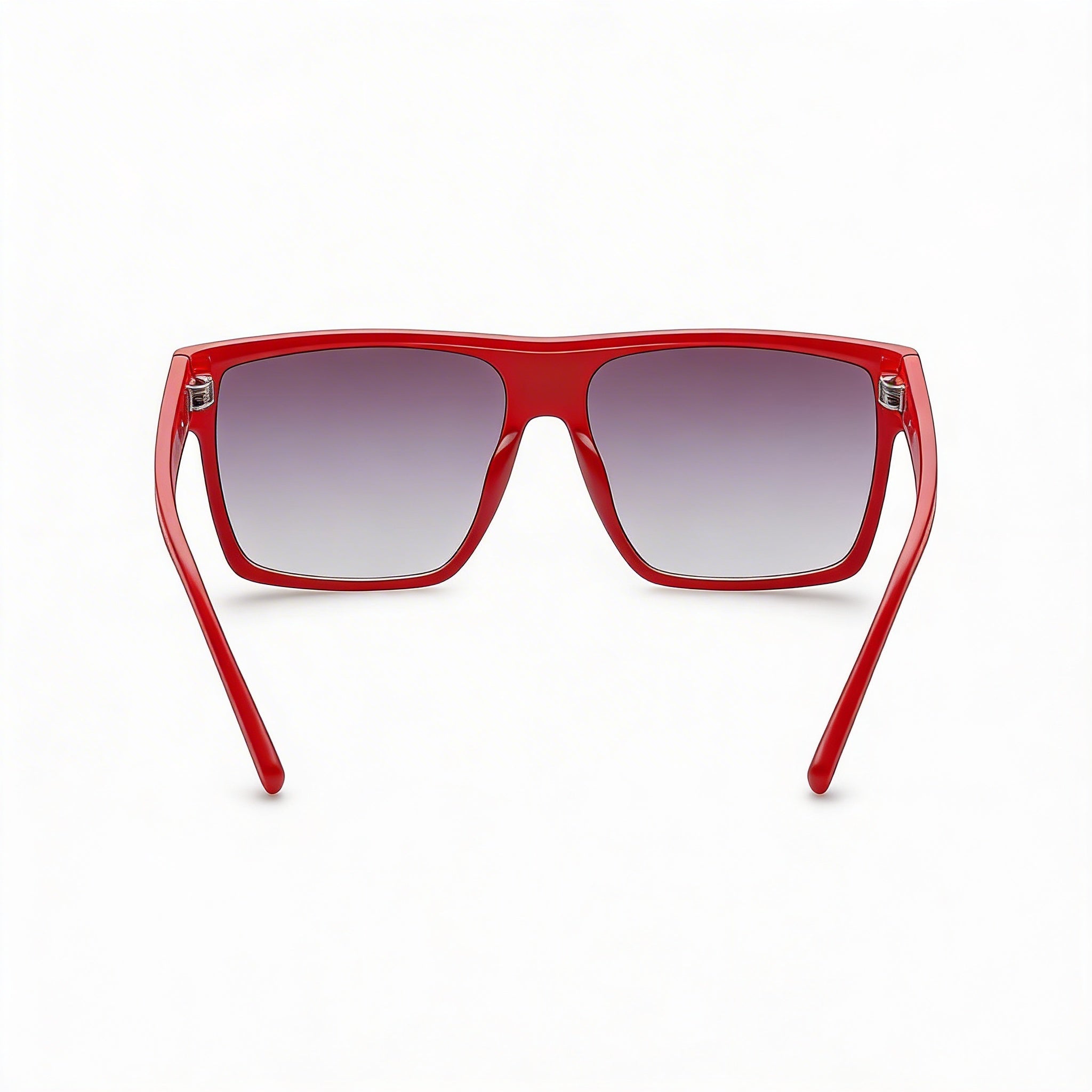 GUESS Classic Unisex Matte Red Smoke Plastic Frame UV Protected Sunglasses 58mm, Photo 4