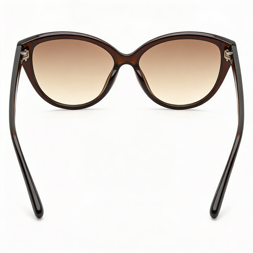 Gafas de sol Calvin Klein CK19536S para mujer, con protección UV, montura de plástico marrón cristal, lentes marrones, 55 mm