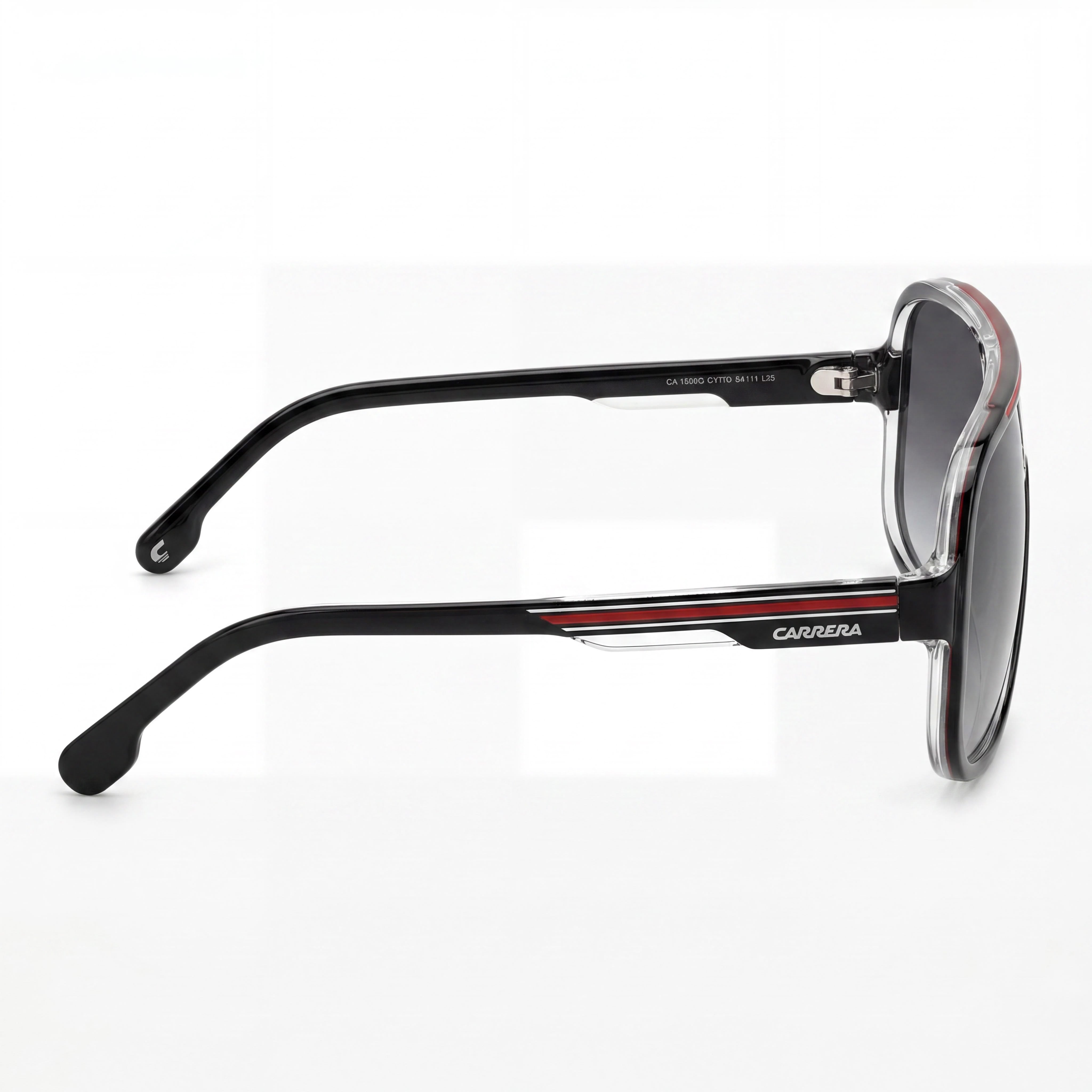 Carrera Modern Navigator Unisex Black Red Thermoplastic Elastomers Frame Polycarbonate Lens Sunglasses 63mm, Photo 3