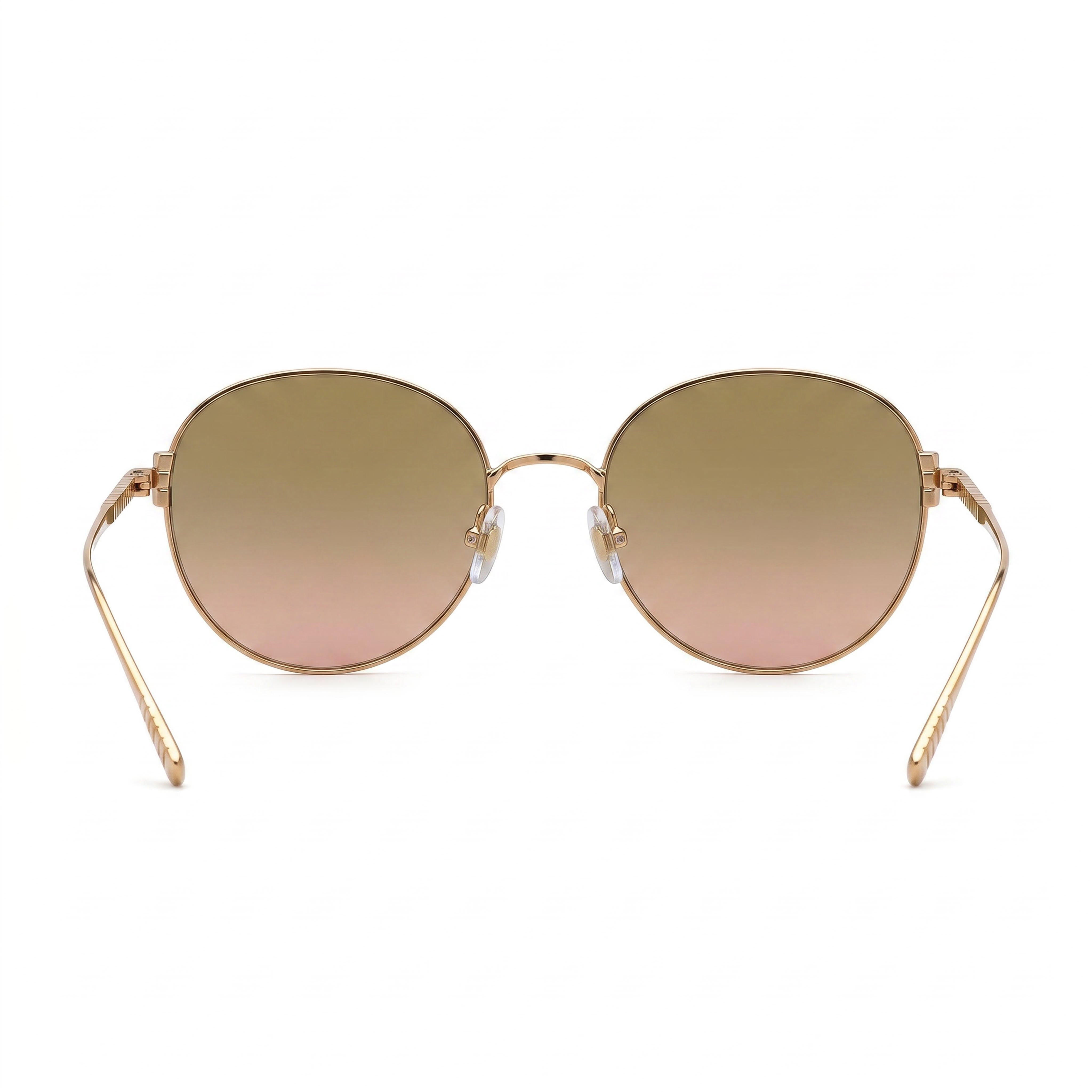 Gafas de Sol Chopard Schl03m de Titanio para Mujer, Cobre Brillante Oro, Cristales Verdes Degradados con Espejo Rosa Oro 57-19-135, Photo 3