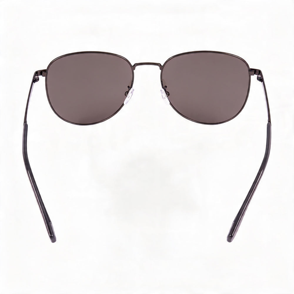 HUGO BOSS Modern Men's Stainless Steel Frame UV Protection Sunglasses Dark Ruthenium Black 57mm