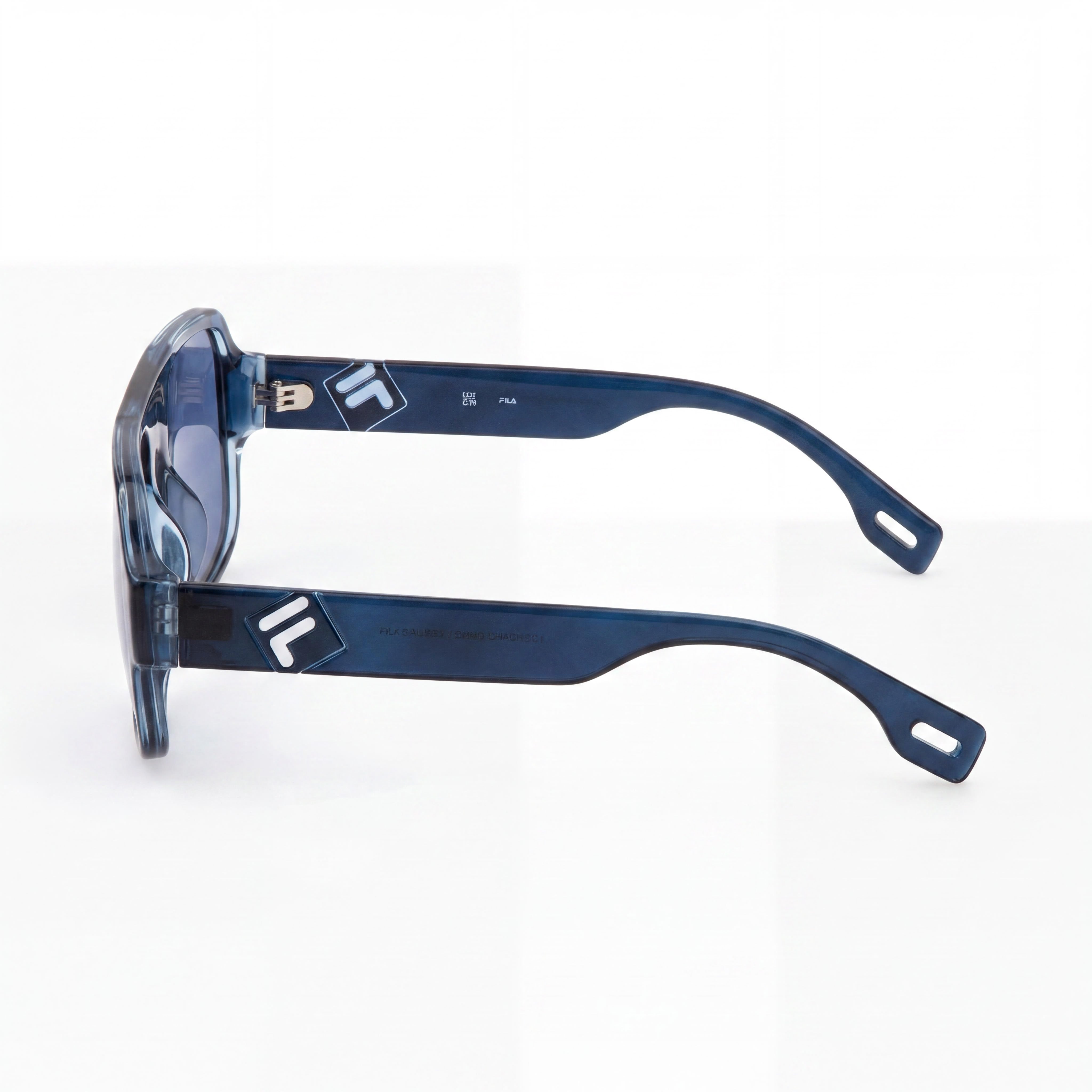Fila Casual Navigator Unisex Blue Top Clear Blue Acetate Frame POLIESTERE CR39 Lens Sunglasses 54mm, Photo 3