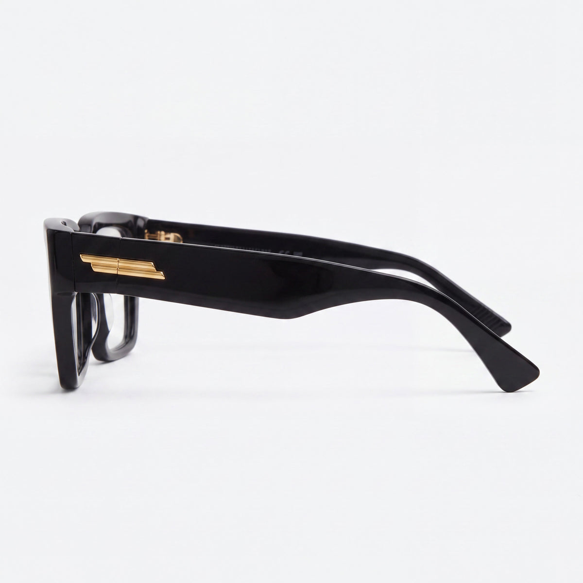 Bottega Veneta Women's Square/Rectangle Black Transparent Plastic Optical Eyeglasses Frame, 51mm Lens Width, Photo 3
