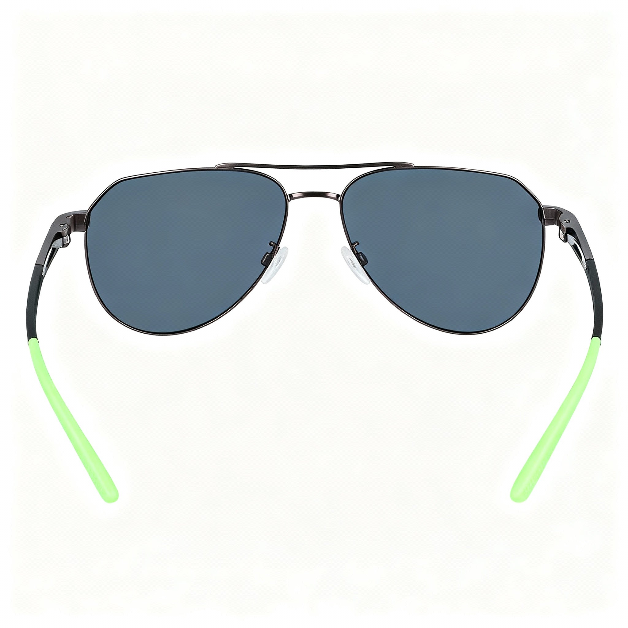 Nike Club Nine Unisex Satin Gunmetal Grey Metal Pilot Sunglasses with Grey Lens, 60-15-140mm, Photo 4