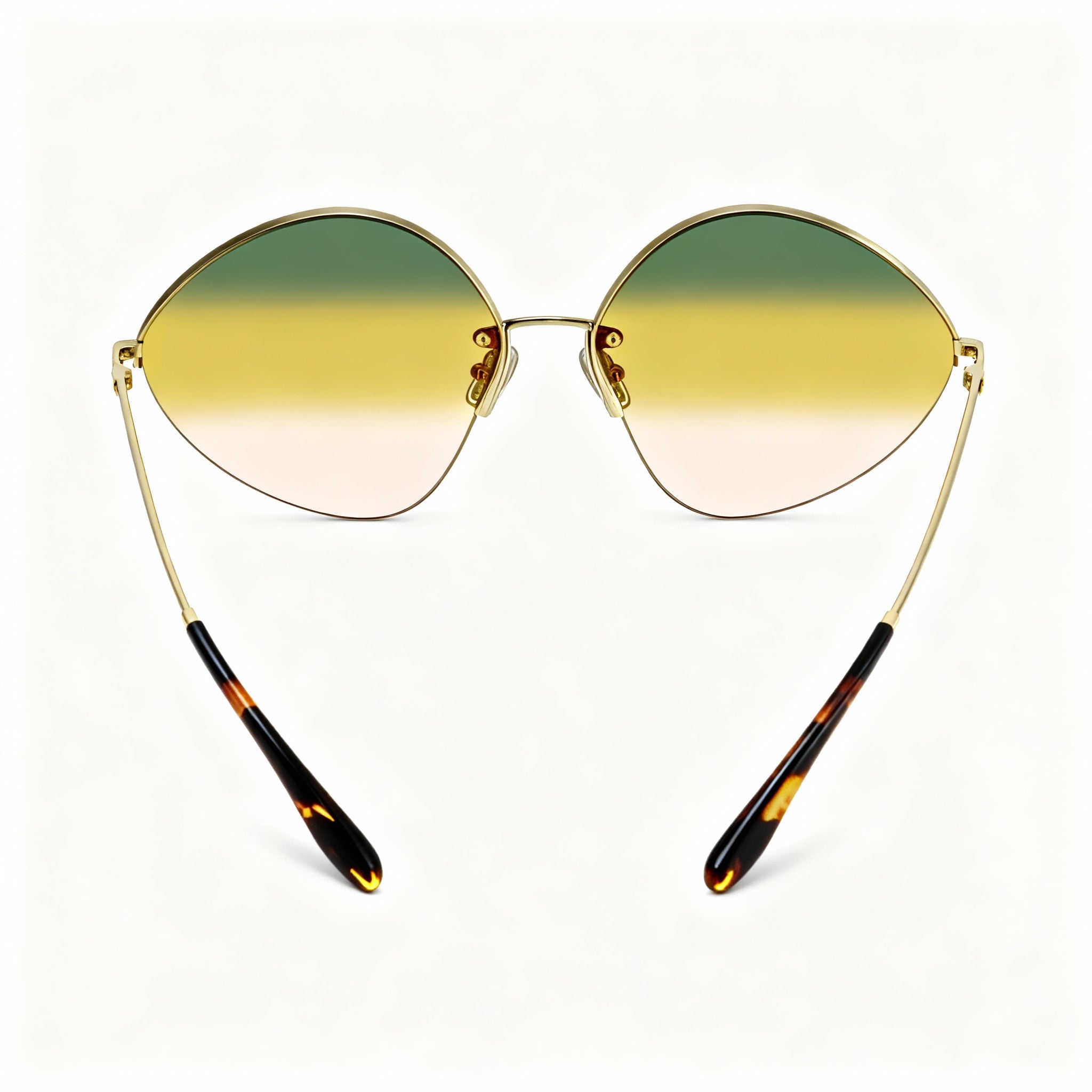 Victoria Beckham VB220S 45977 Women's Classic Sunglasses Magnesium Gold Green Honey Rose 64mm, Photo 3