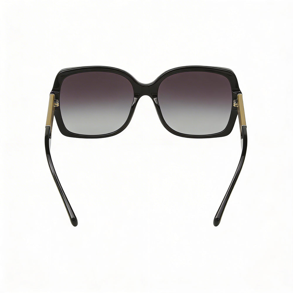 BURBERRY BE4160 Women's Black Acetate Grey Gradient Sunglasses 58mm UV Protection, Lightweight, Scratch Resistant